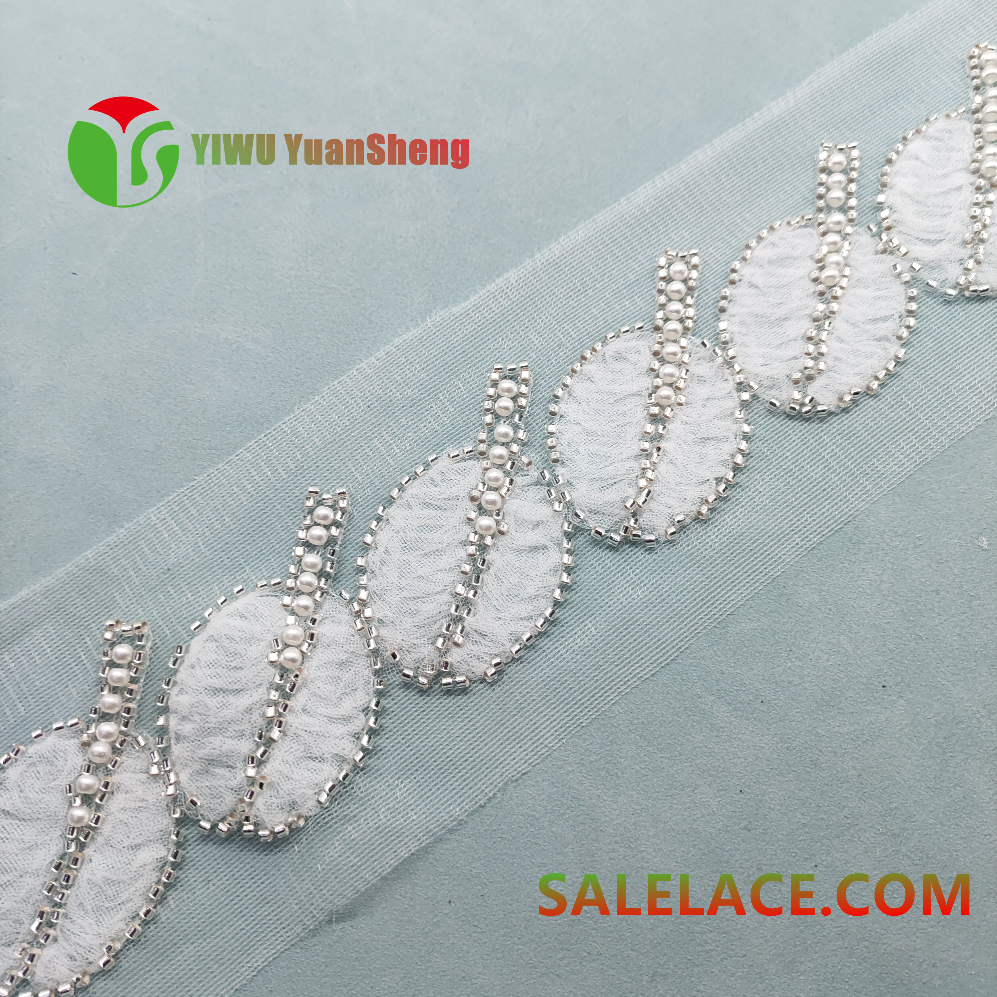 Glass bead mesh lace YS4605#