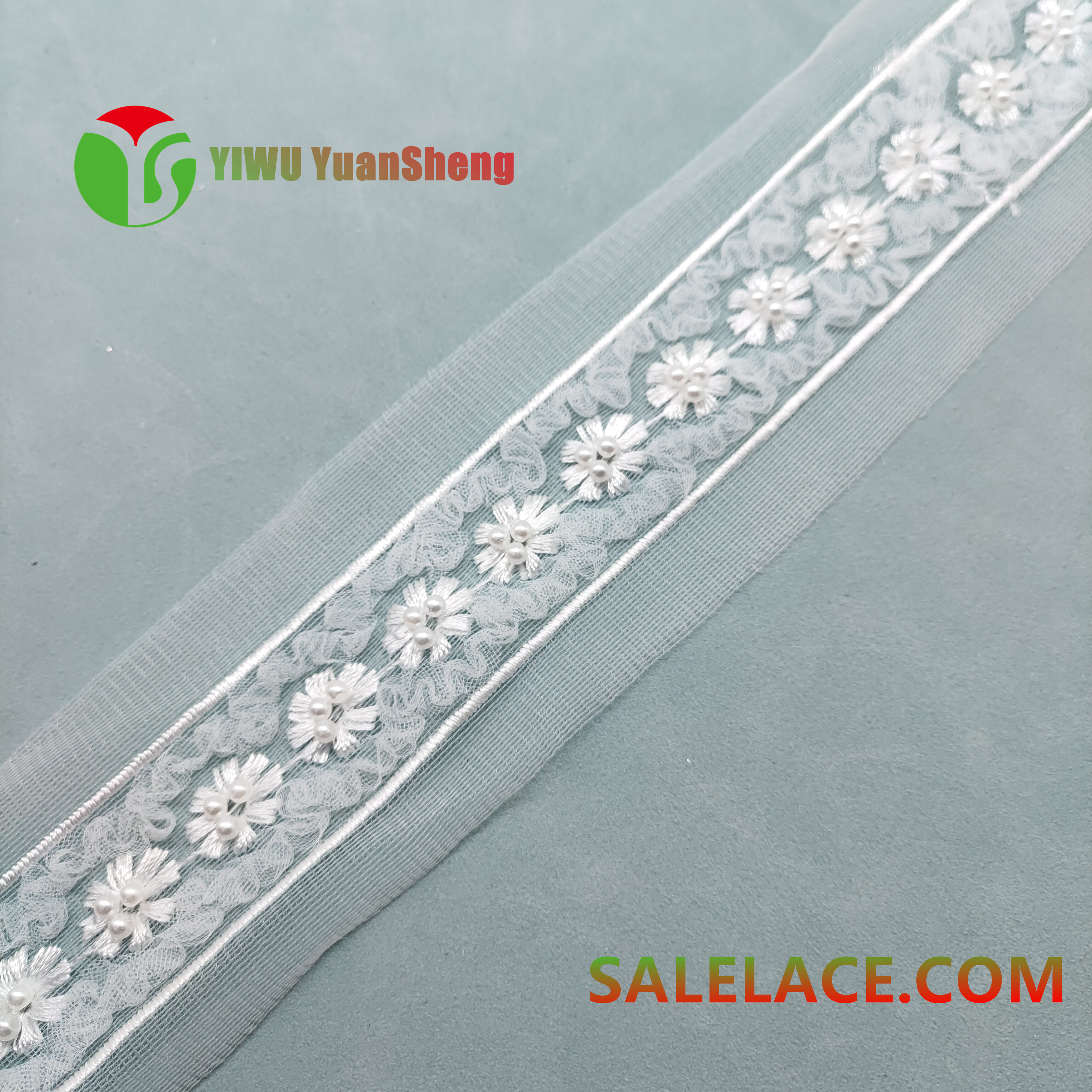 Glass bead mesh lace YS4609#