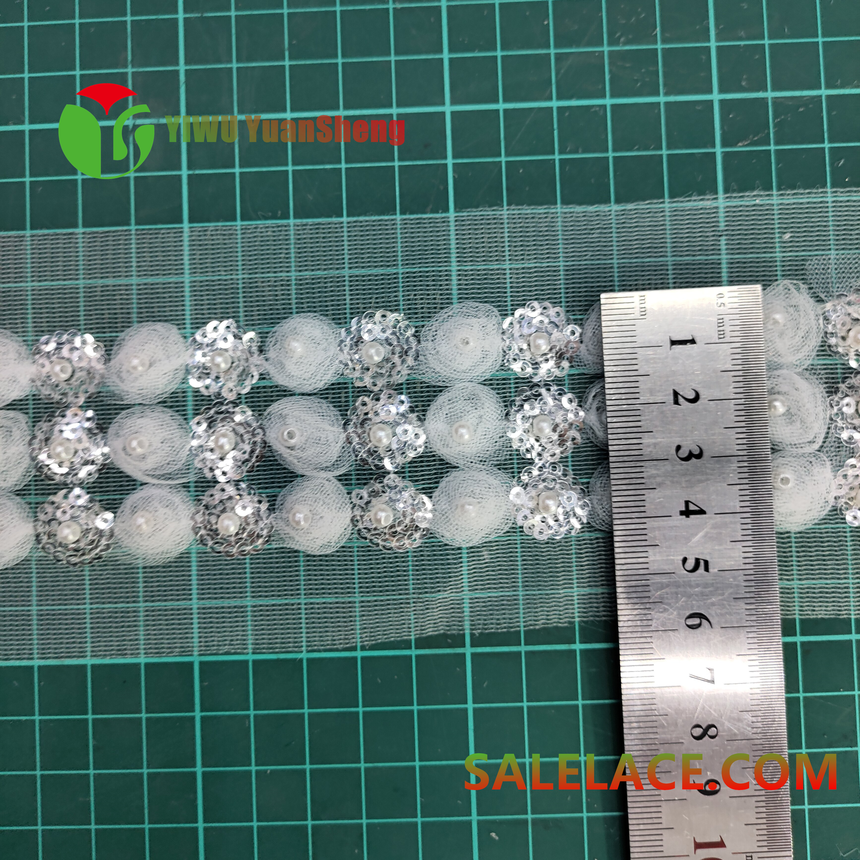 Glass bead mesh lace YS415#