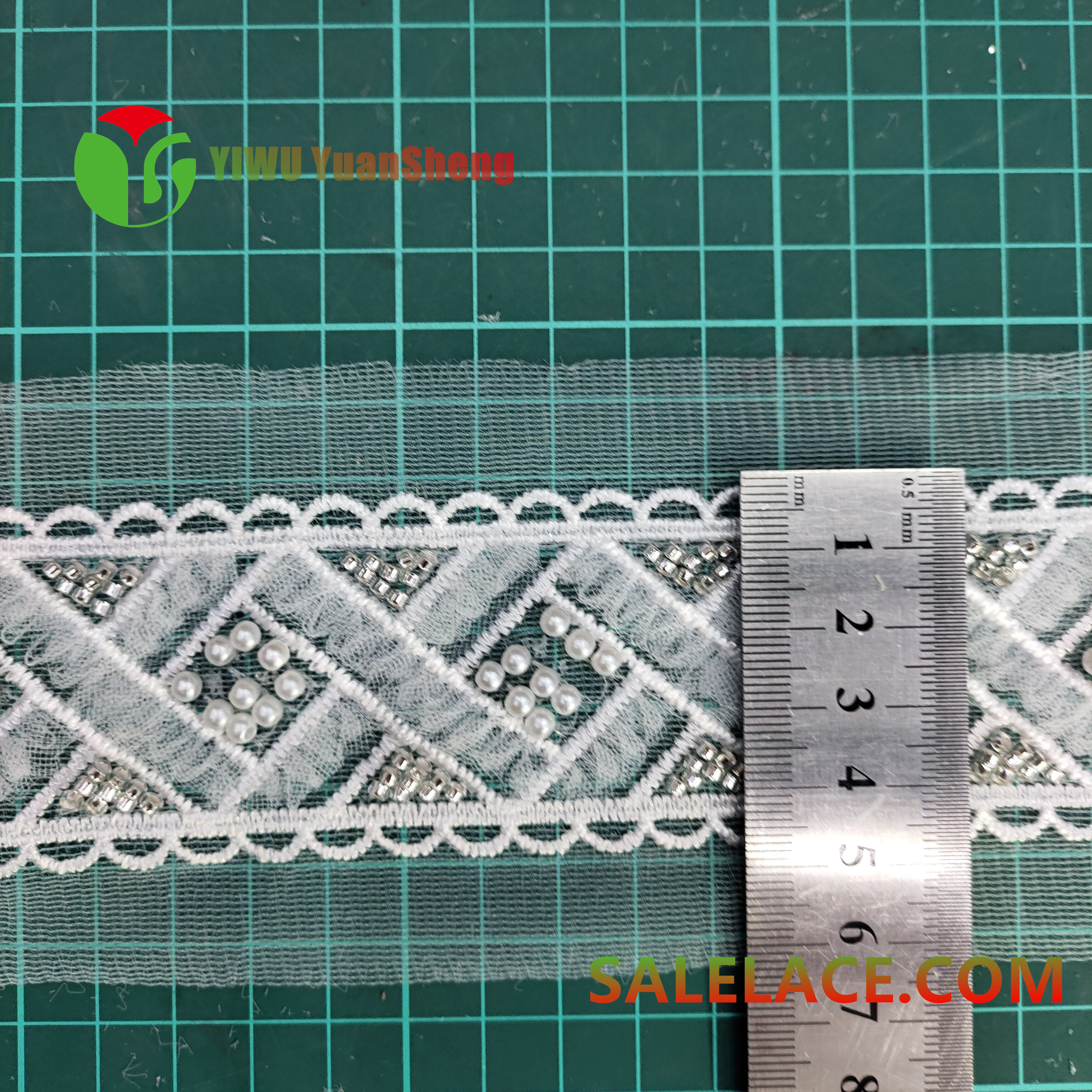 Glass bead mesh lace YS417#