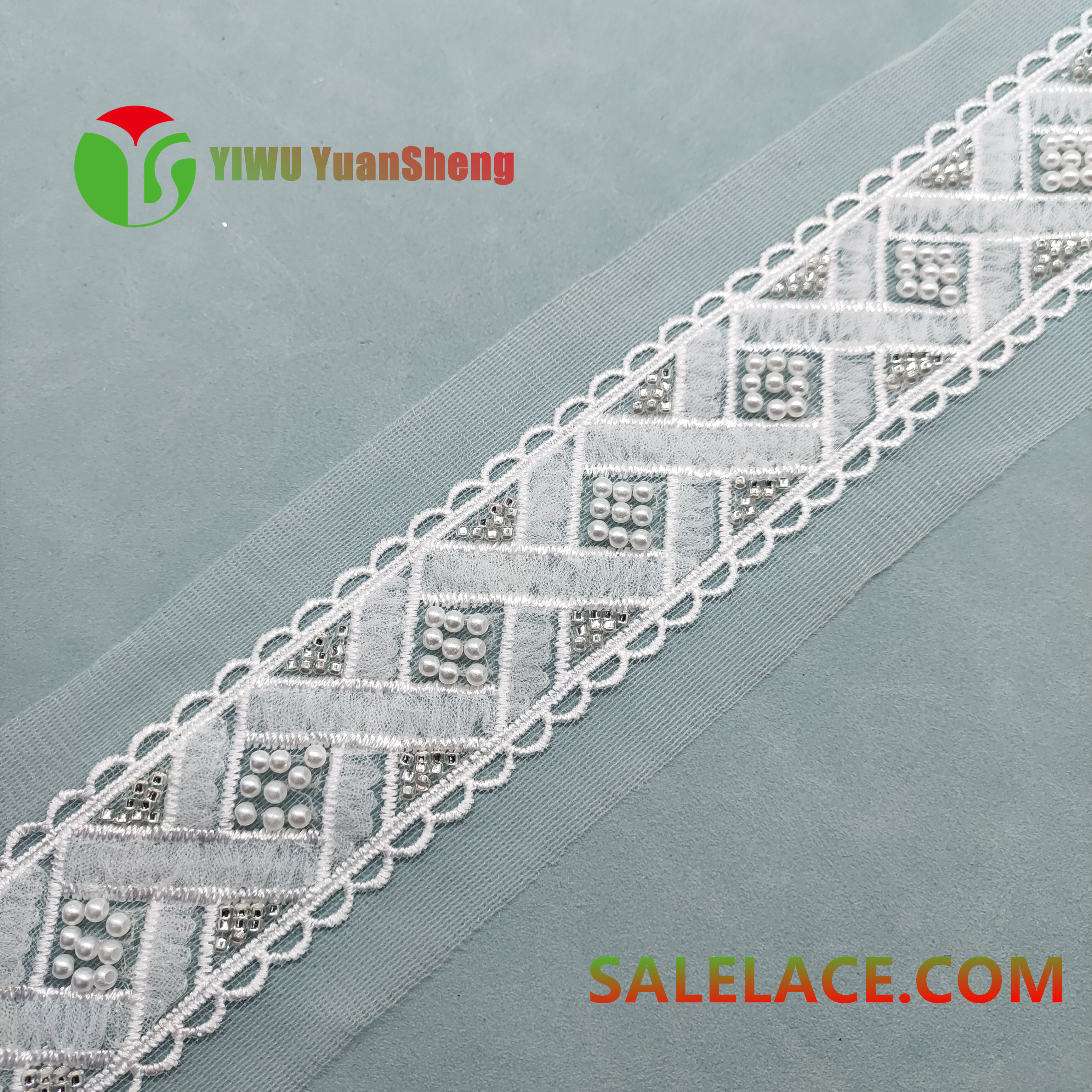 Glass bead mesh lace YS417#