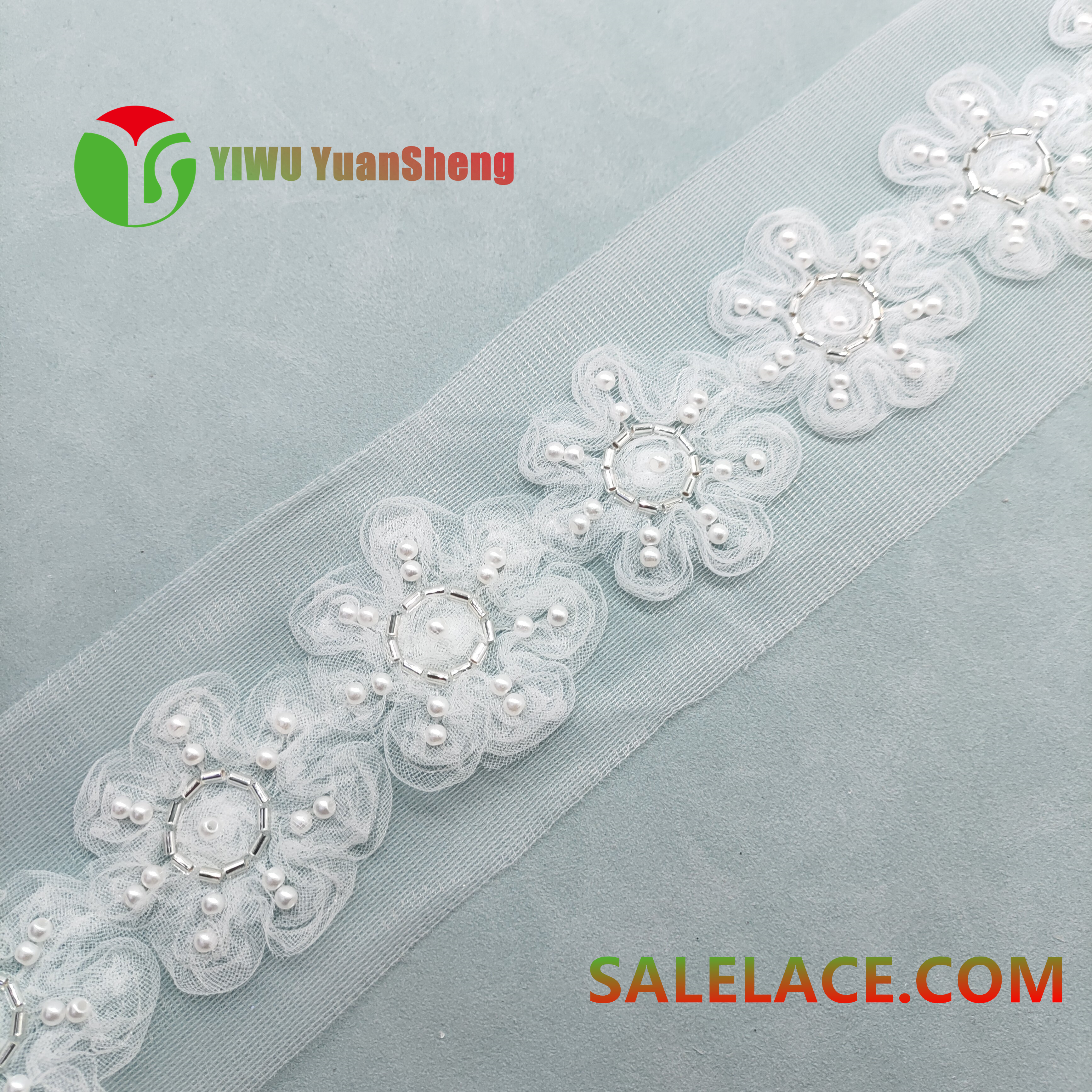 Glass bead mesh lace YS419#