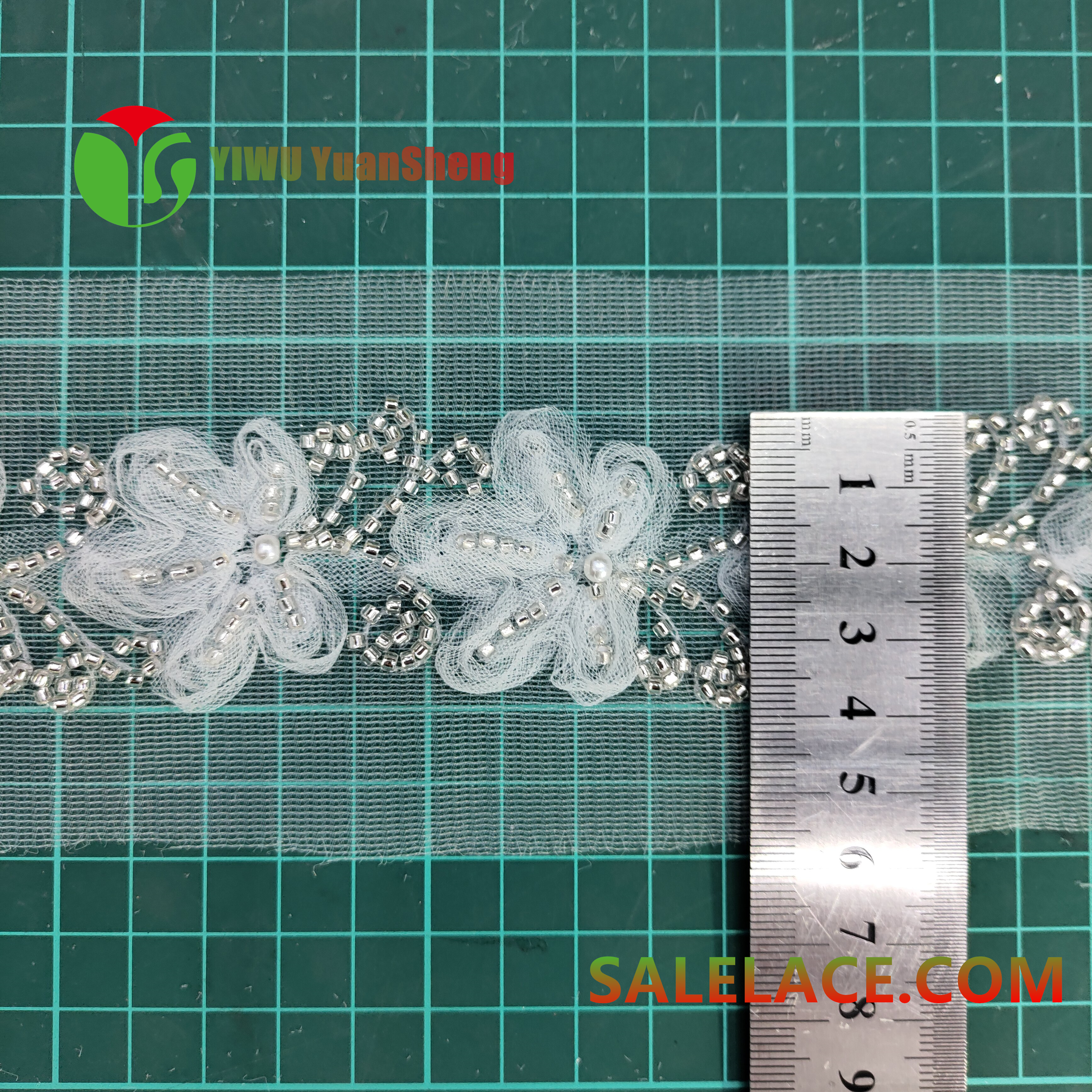 Glass bead mesh lace YS421#