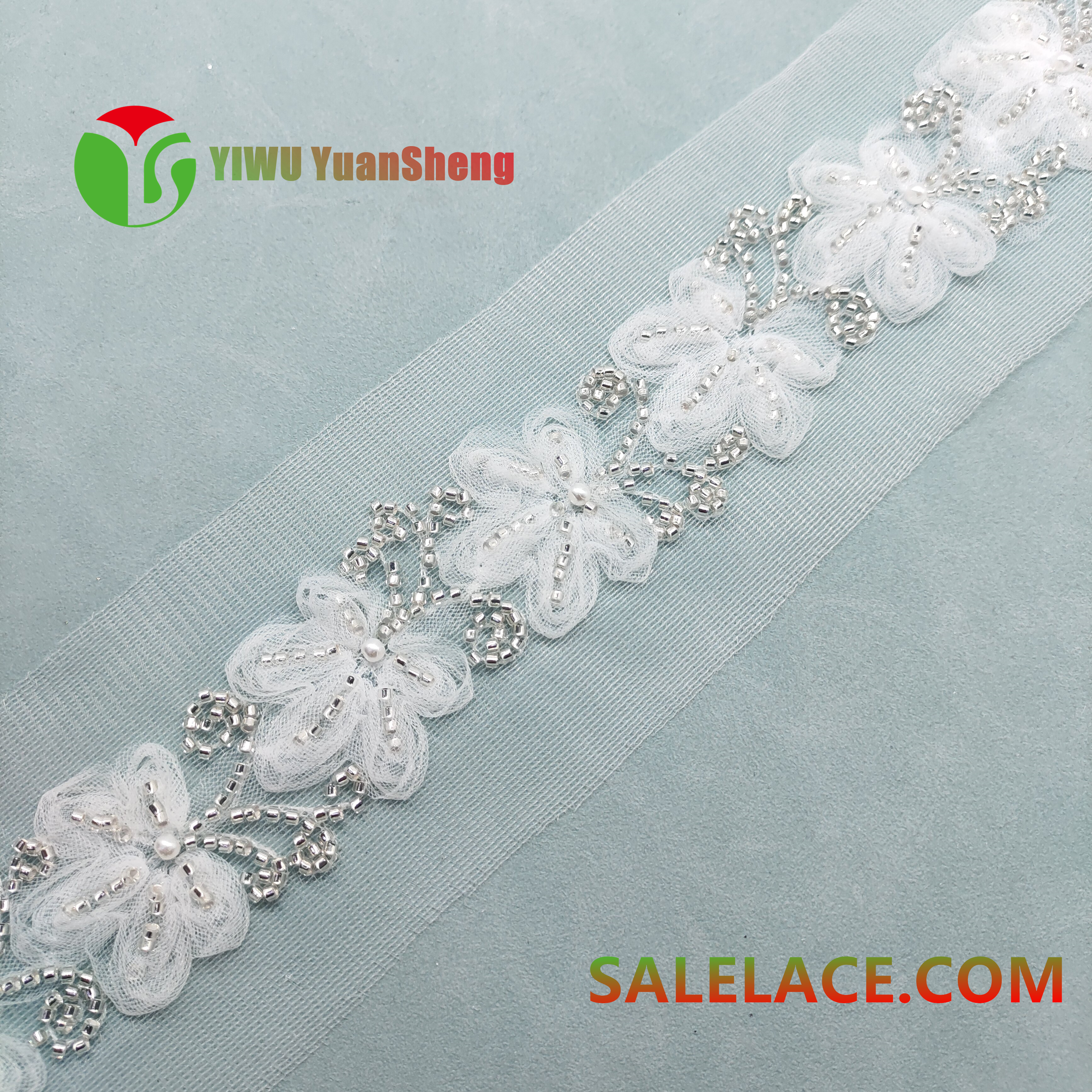 Glass bead mesh lace YS421#