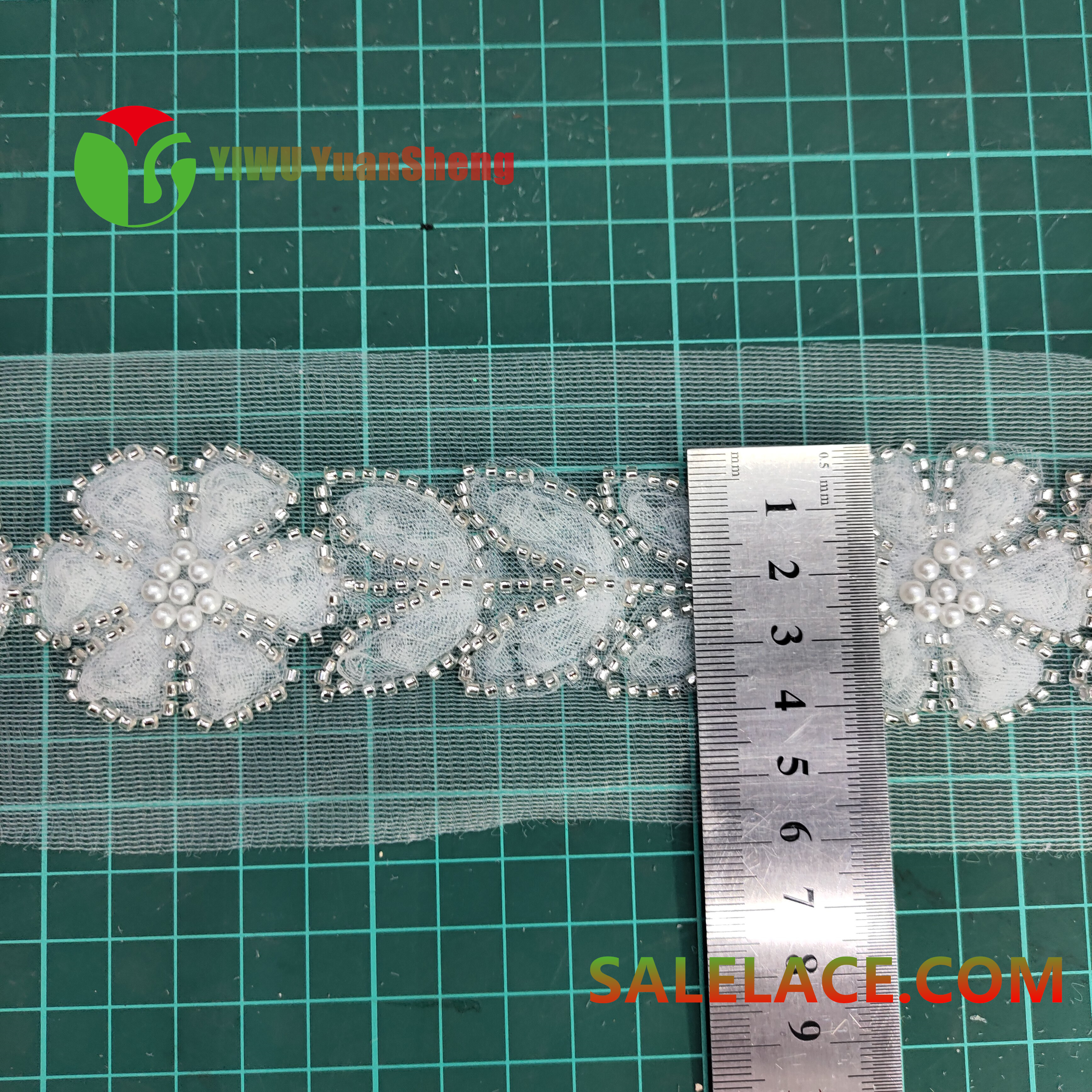 Glass bead mesh lace YS423#