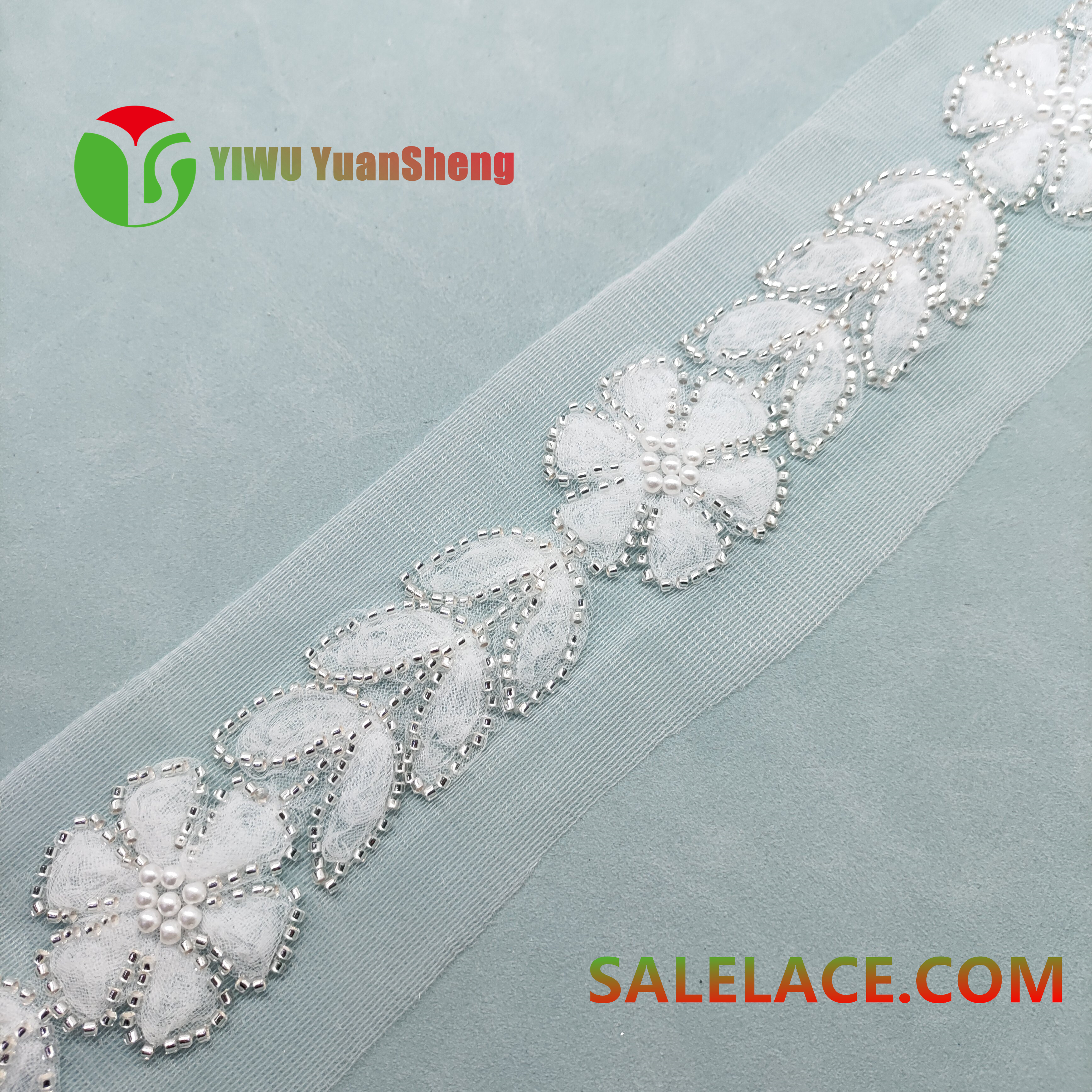 Glass bead mesh lace YS423#