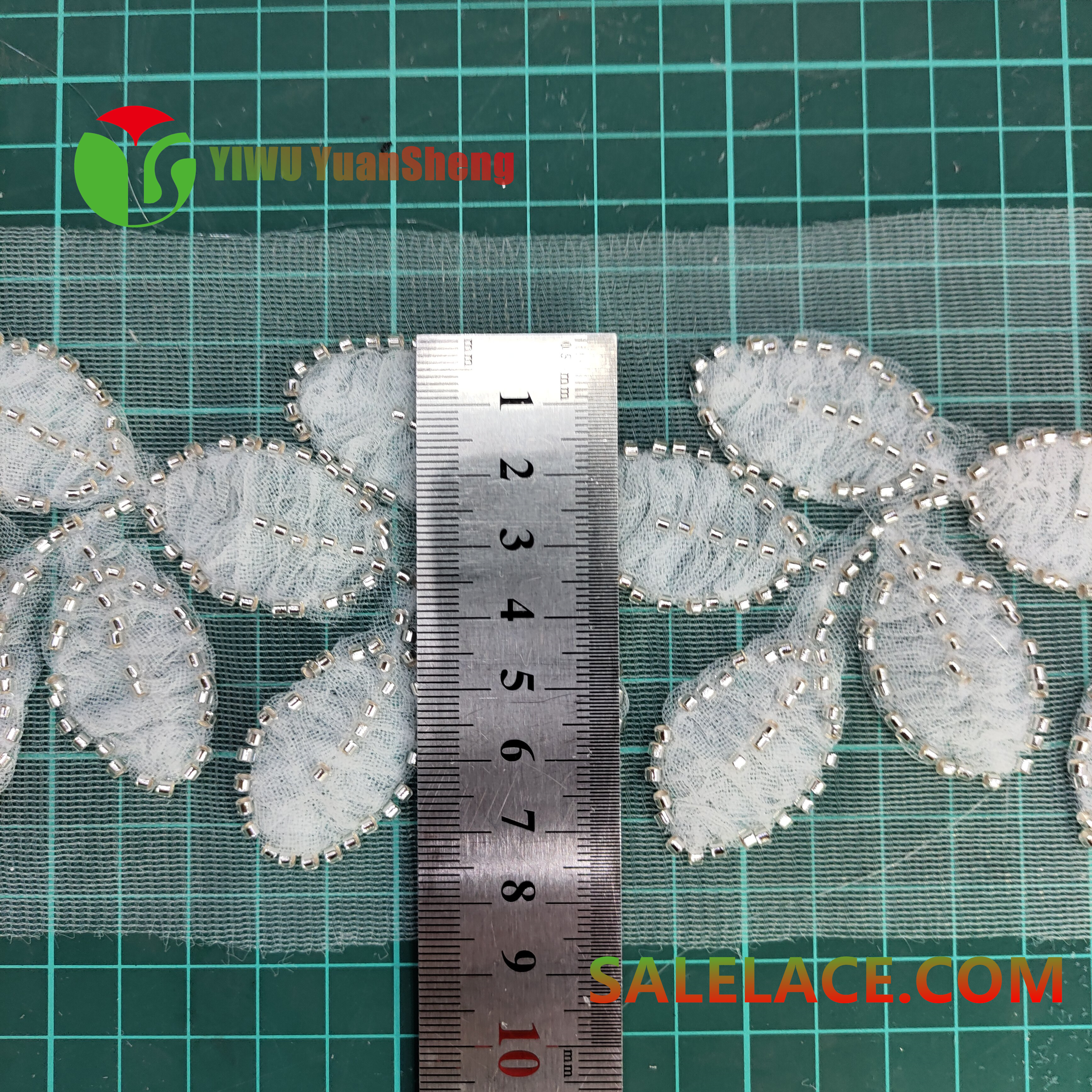 Glass bead mesh lace YS425#