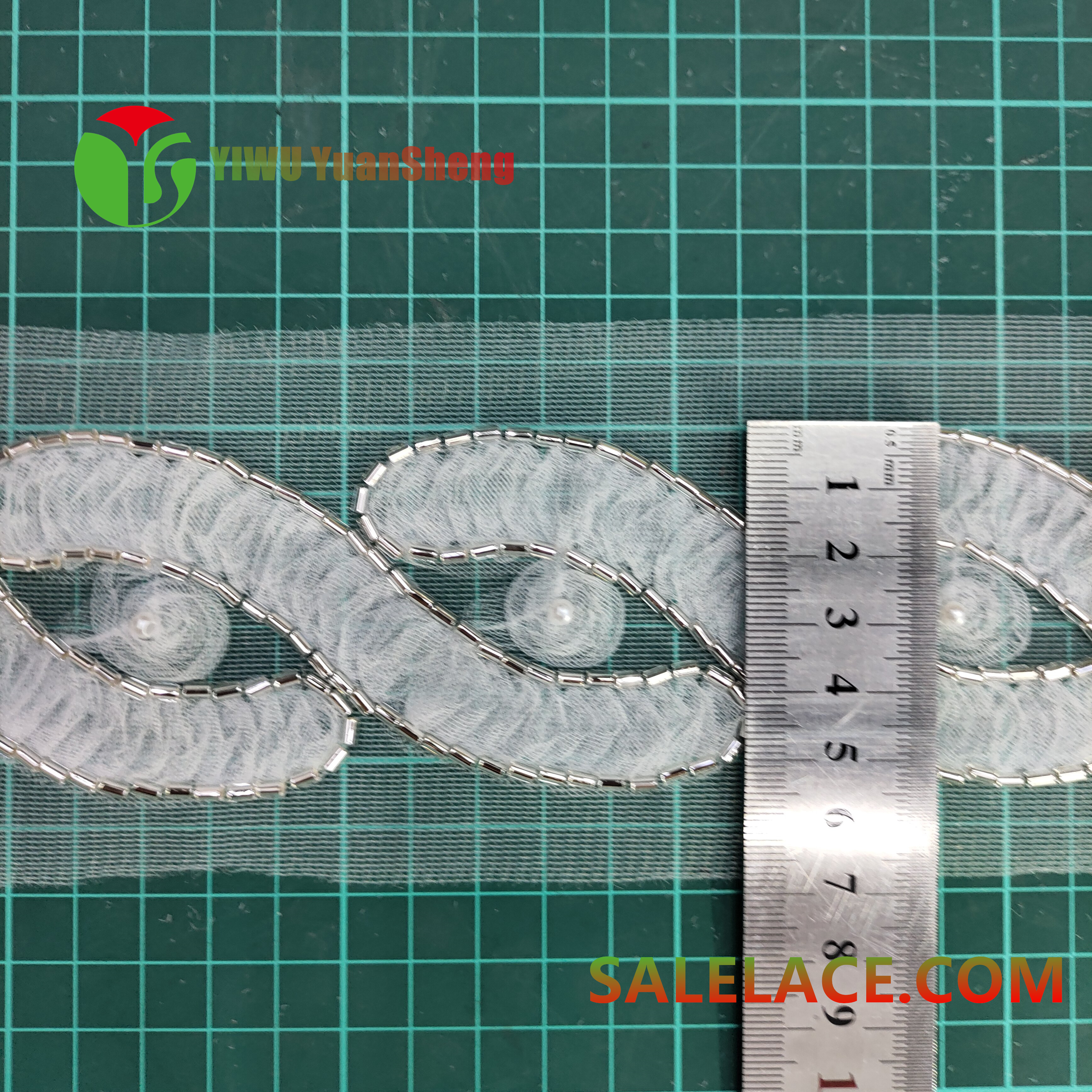 Glass bead mesh lace YS429#