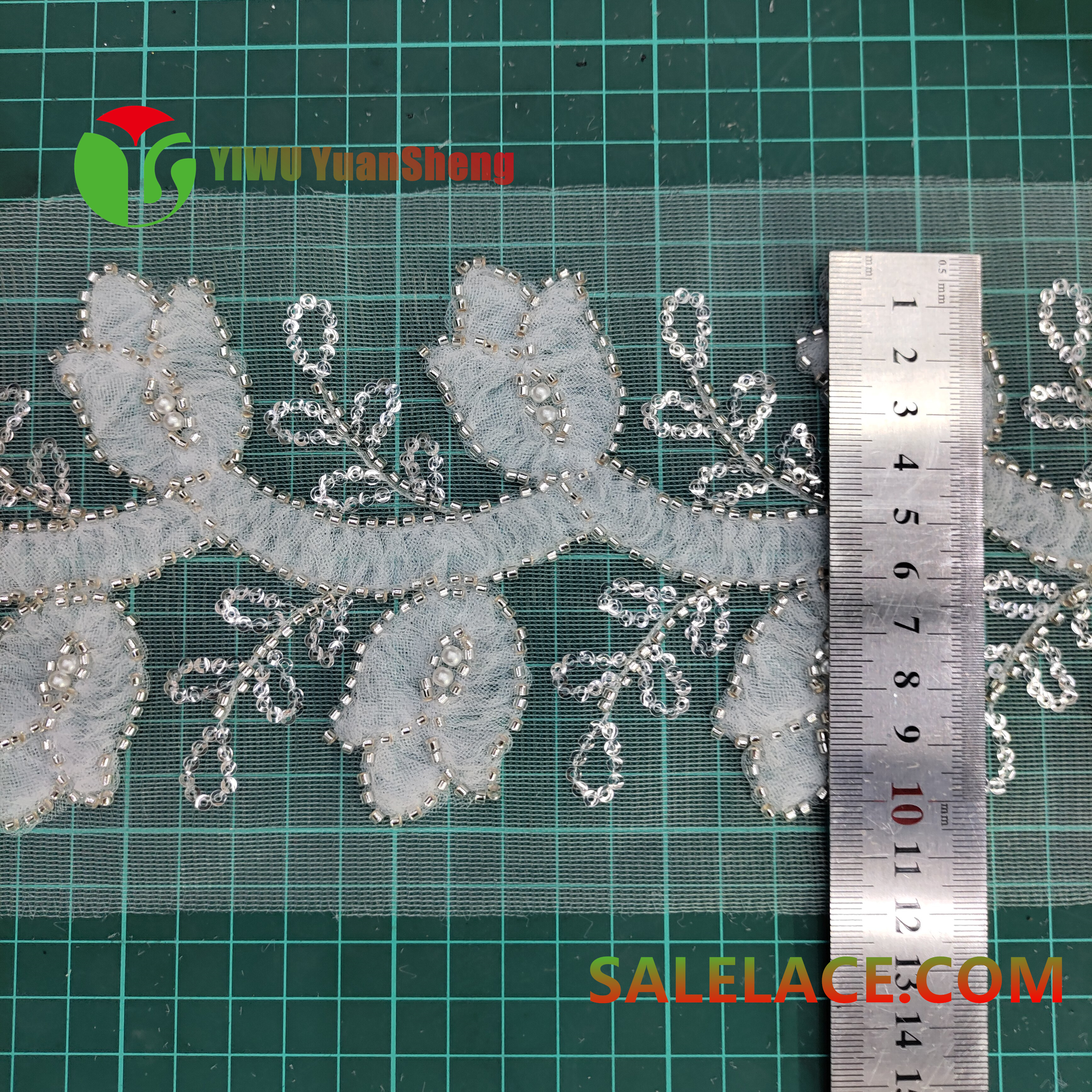 Glass bead mesh lace YS4631#