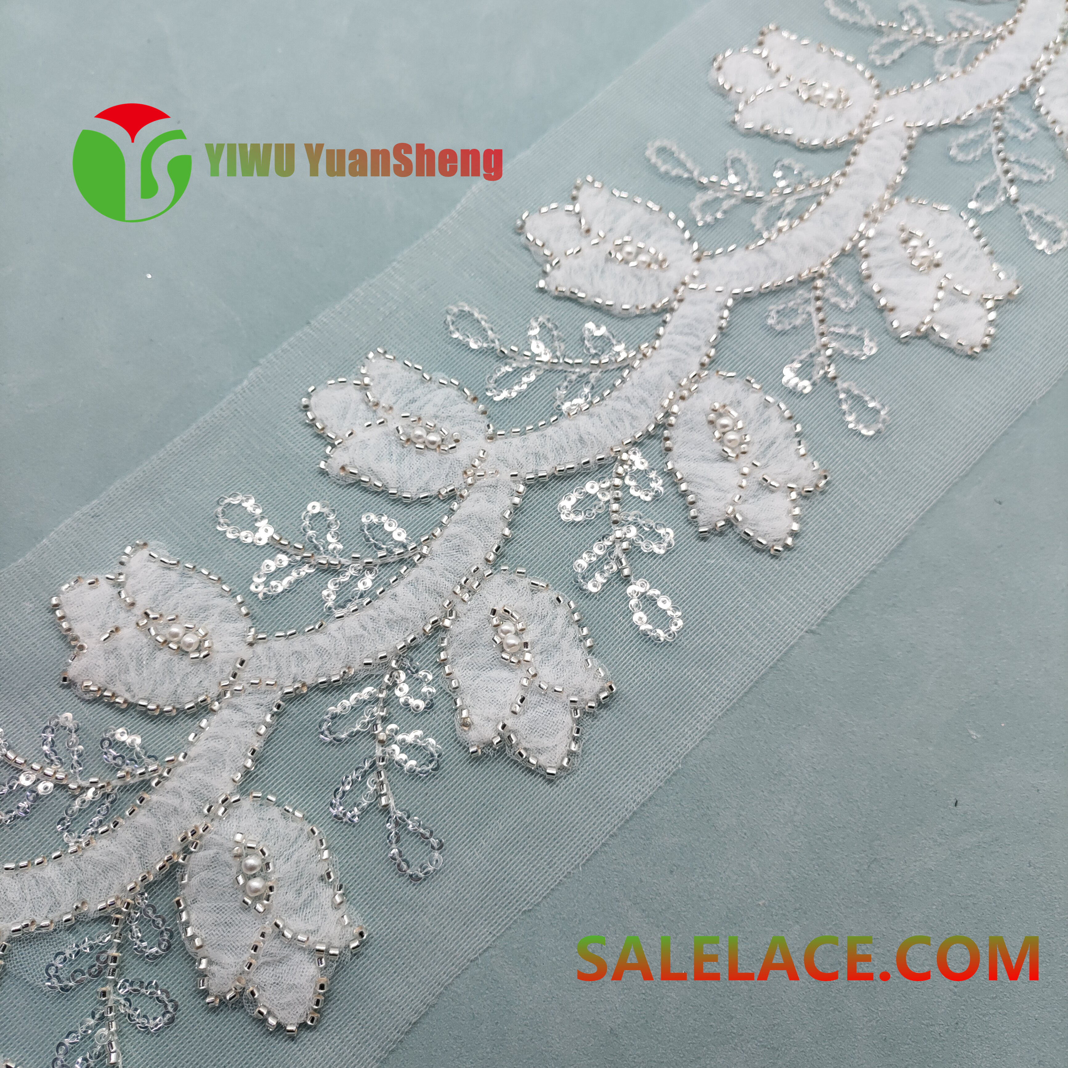 Glass bead mesh lace YS4631#