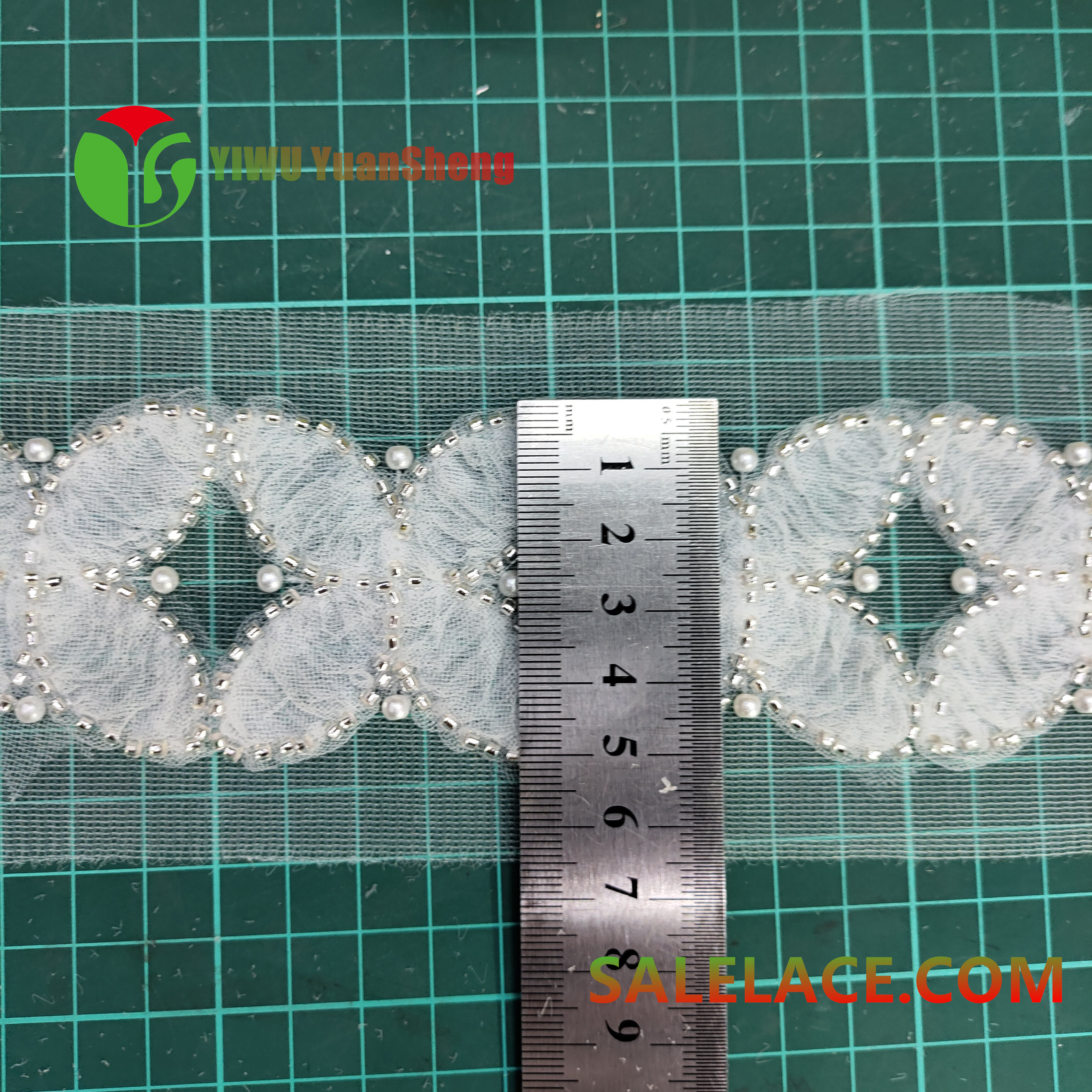 Glass bead mesh lace YS4633#