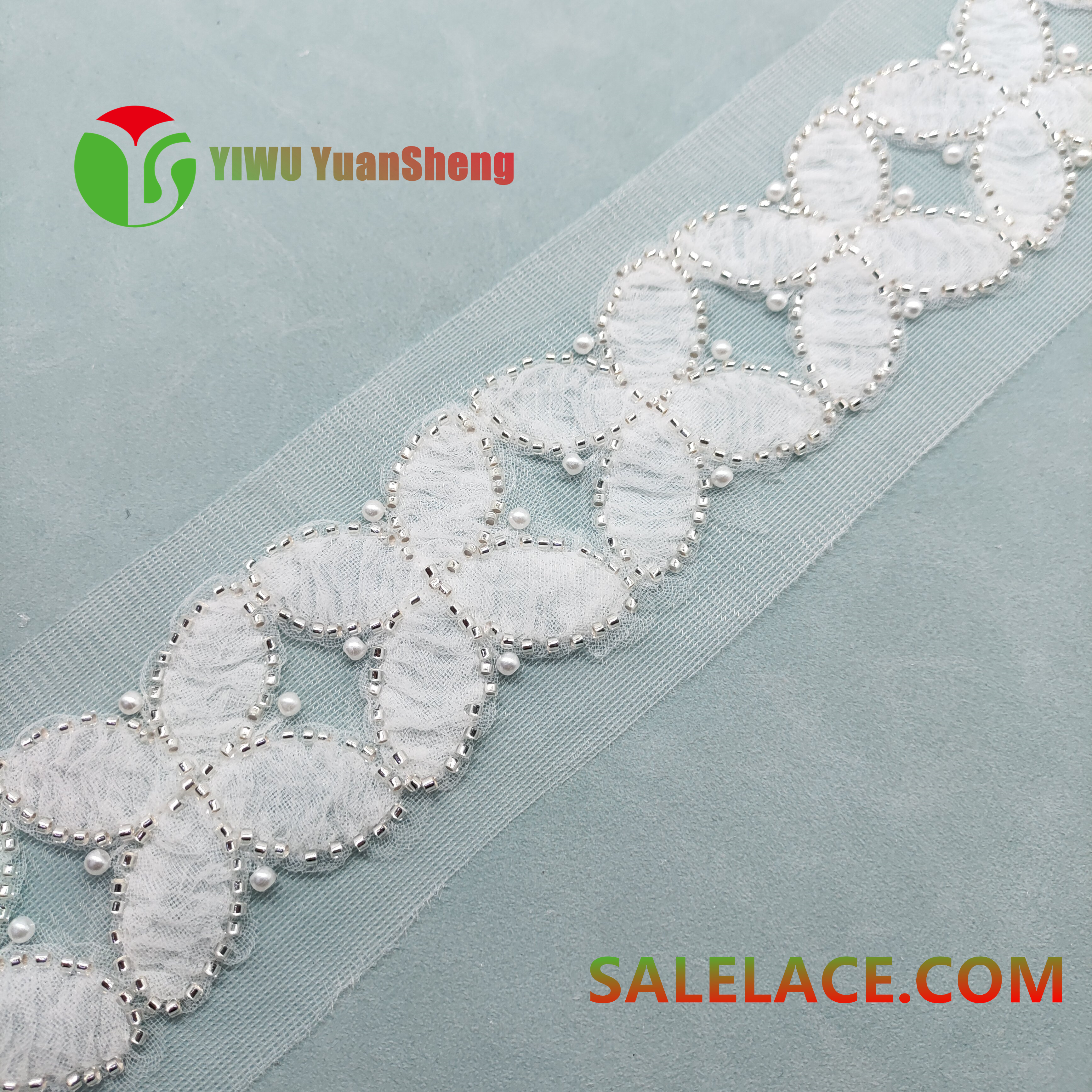 Glass bead mesh lace YS4633#