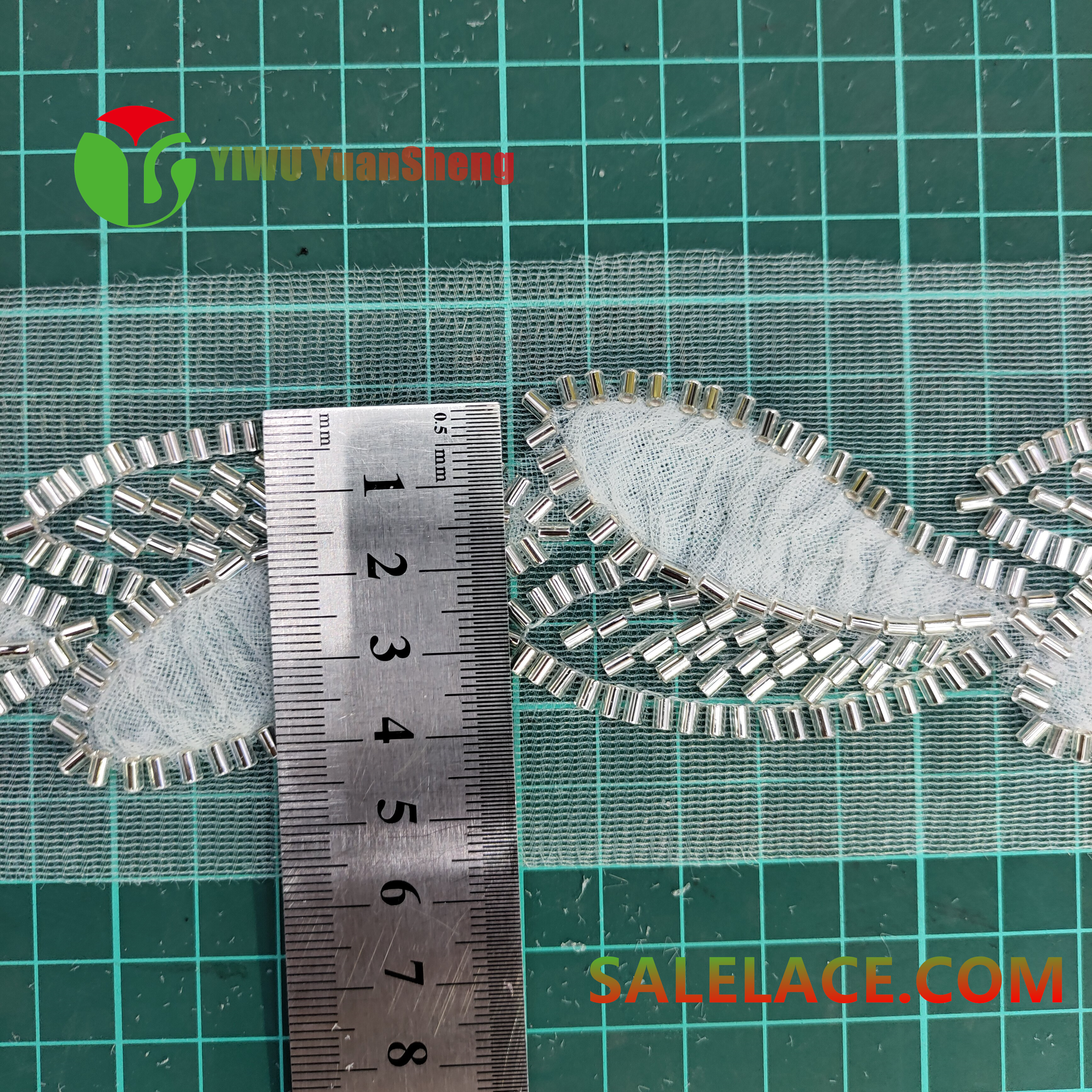 Glass bead mesh lace YS4635#