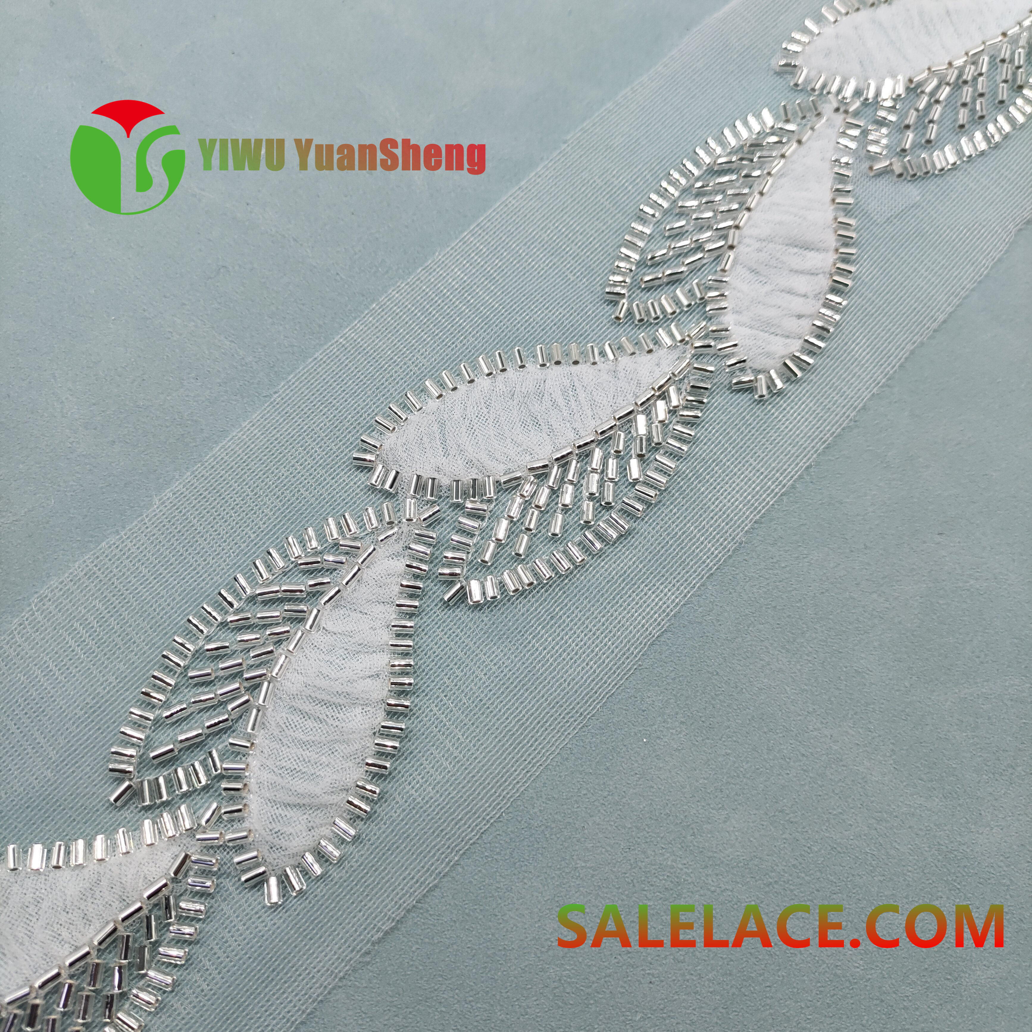 Glass bead mesh lace YS4635#