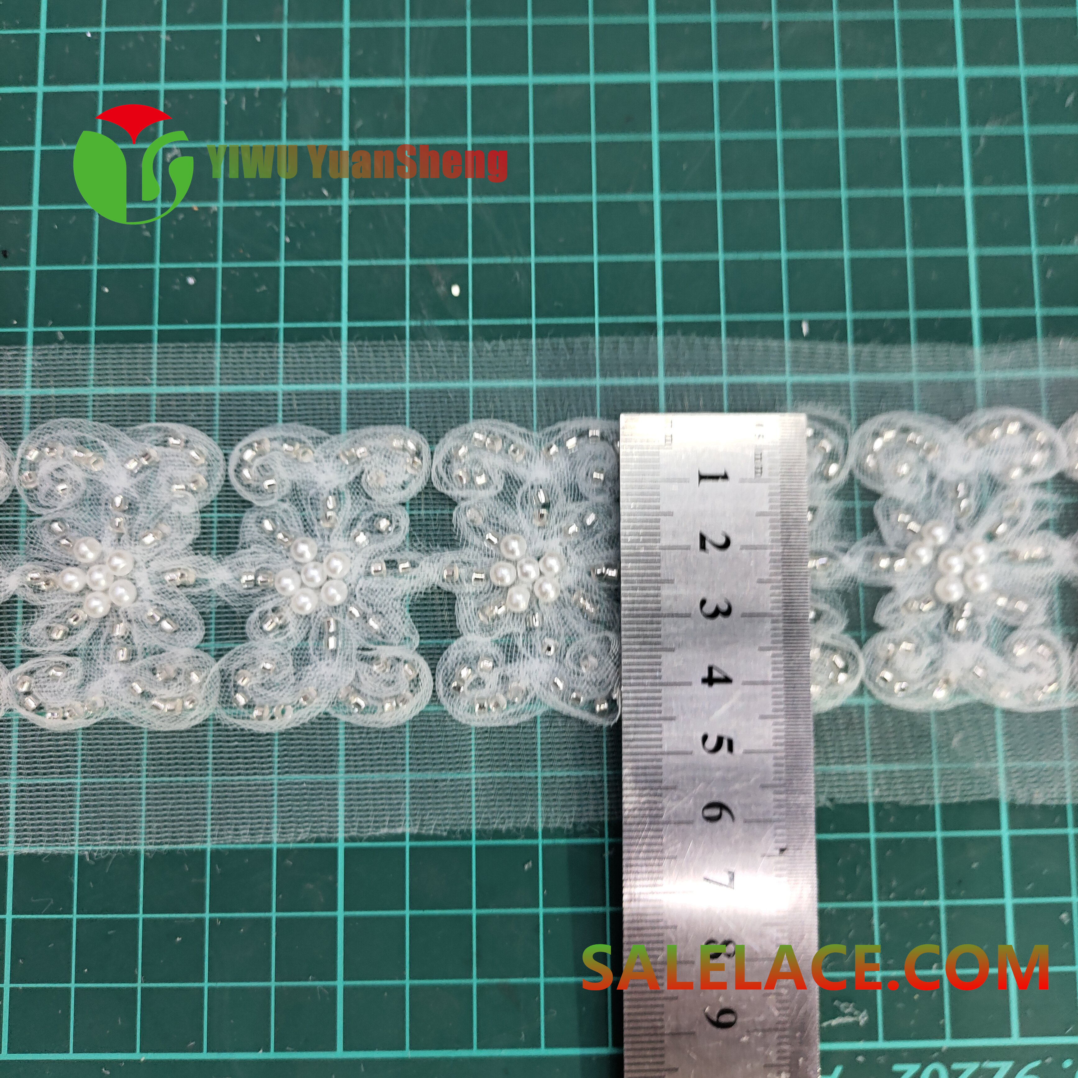 Glass bead mesh lace YS4639#