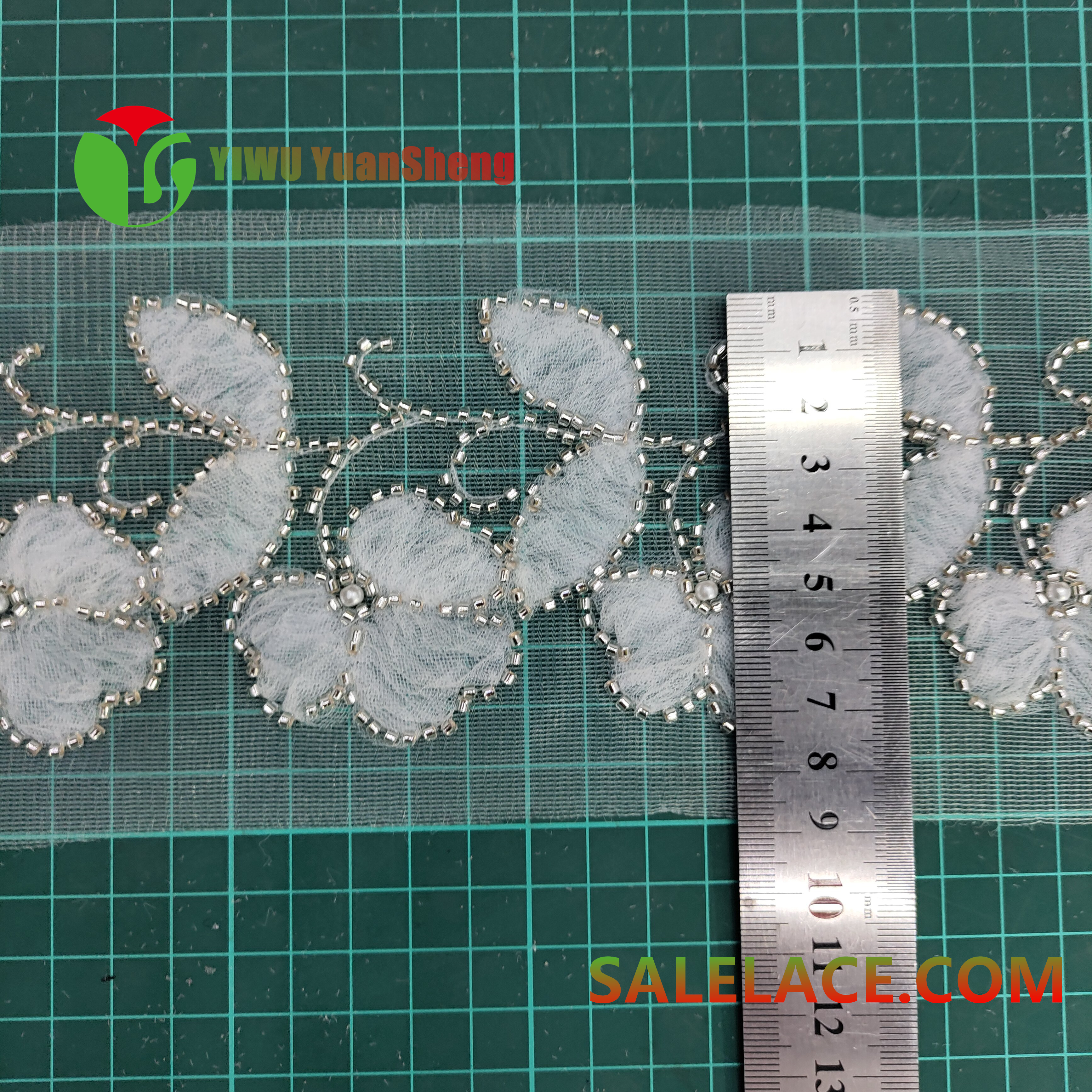 Glass bead mesh lace YS4657#