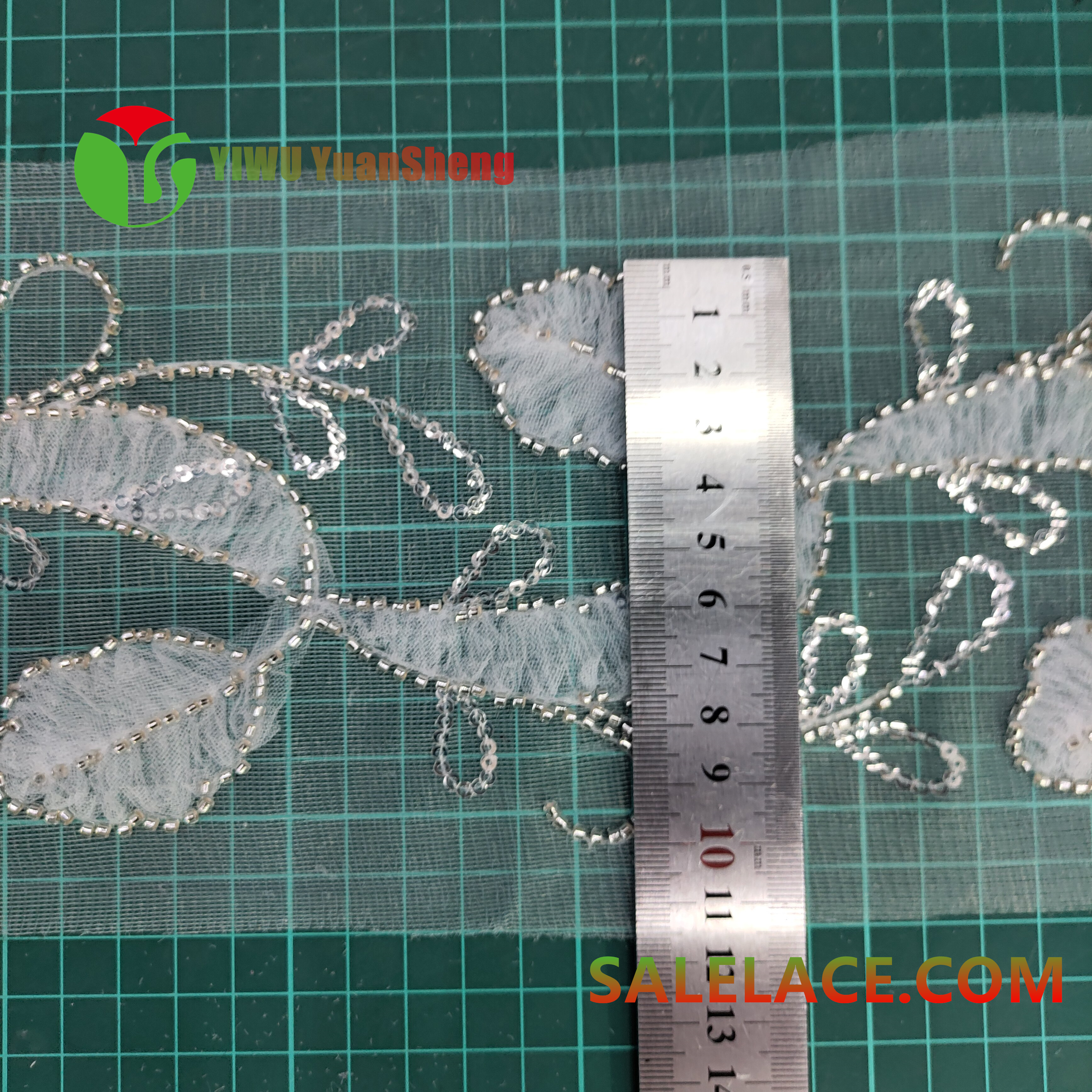 Glass bead mesh lace YS4659#