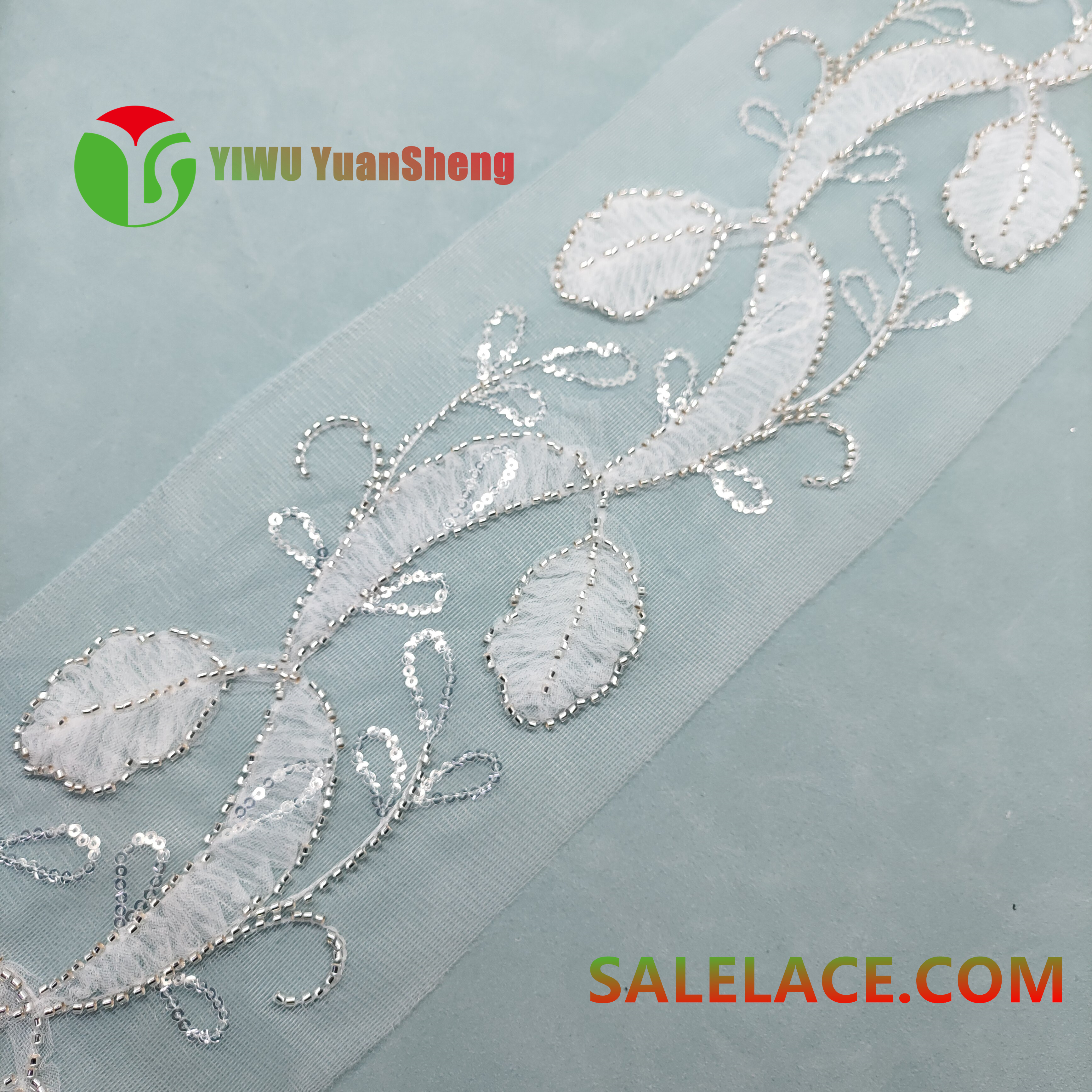 Glass bead mesh lace YS4659#