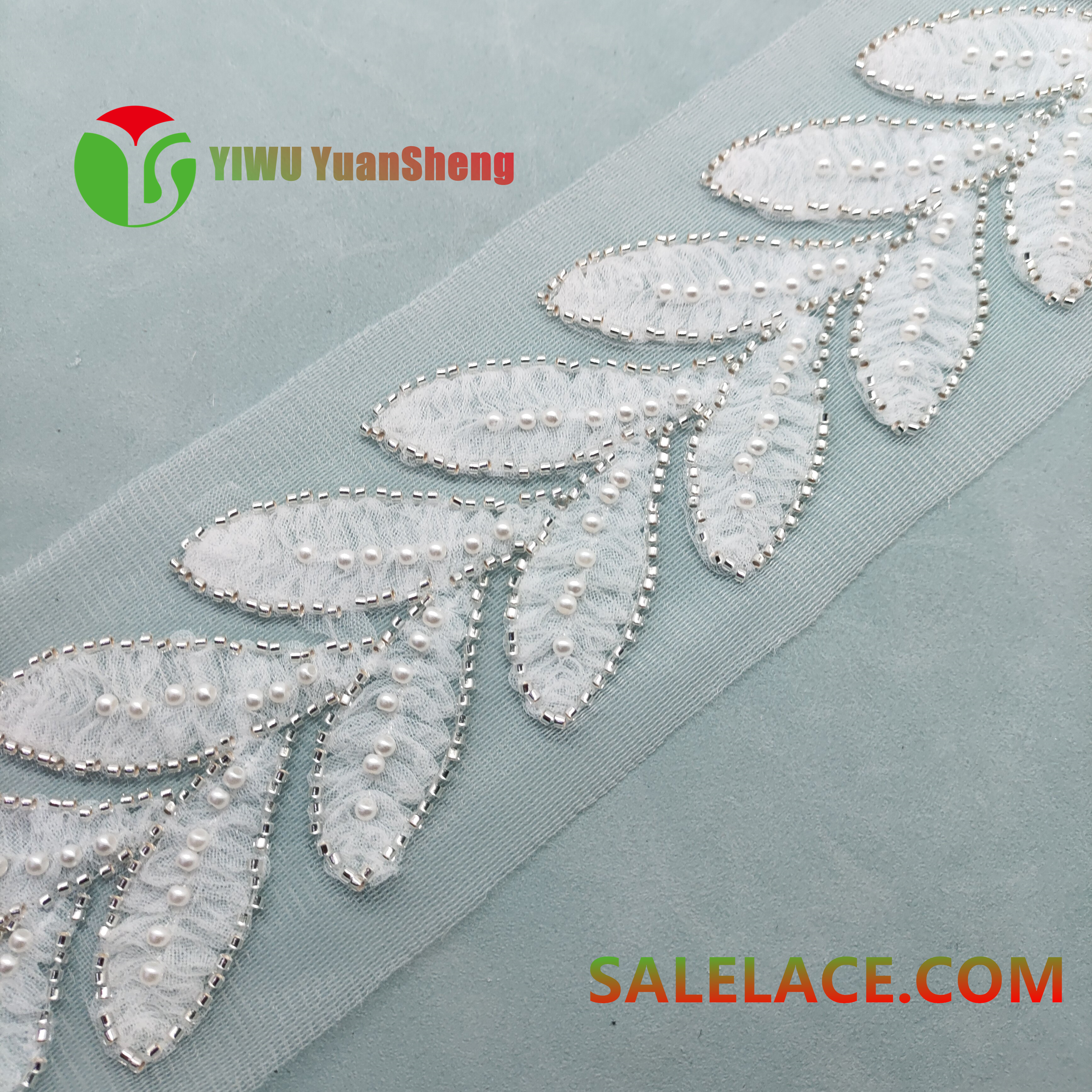 Glass bead mesh lace YS4661#