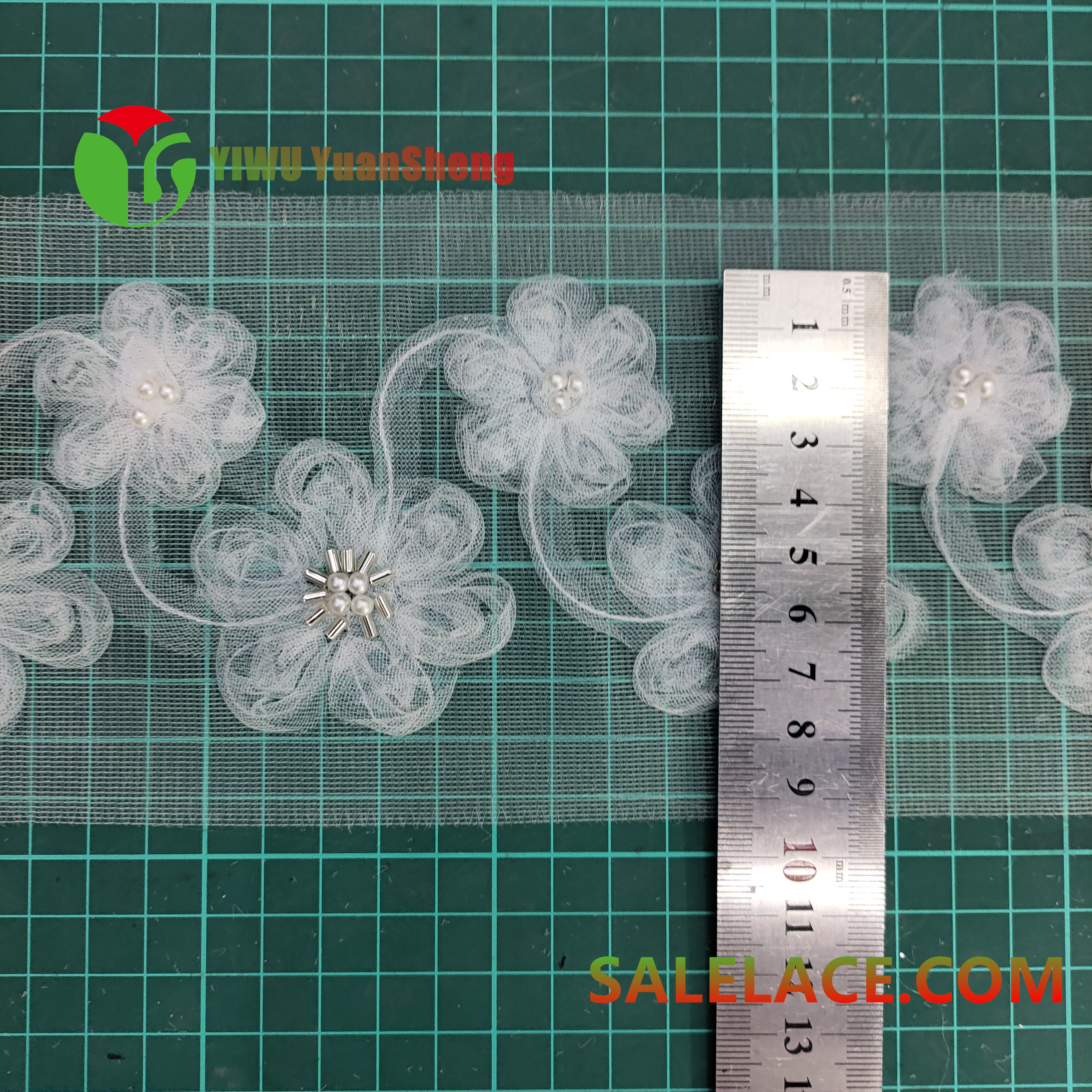 Glass bead mesh lace YS4663#