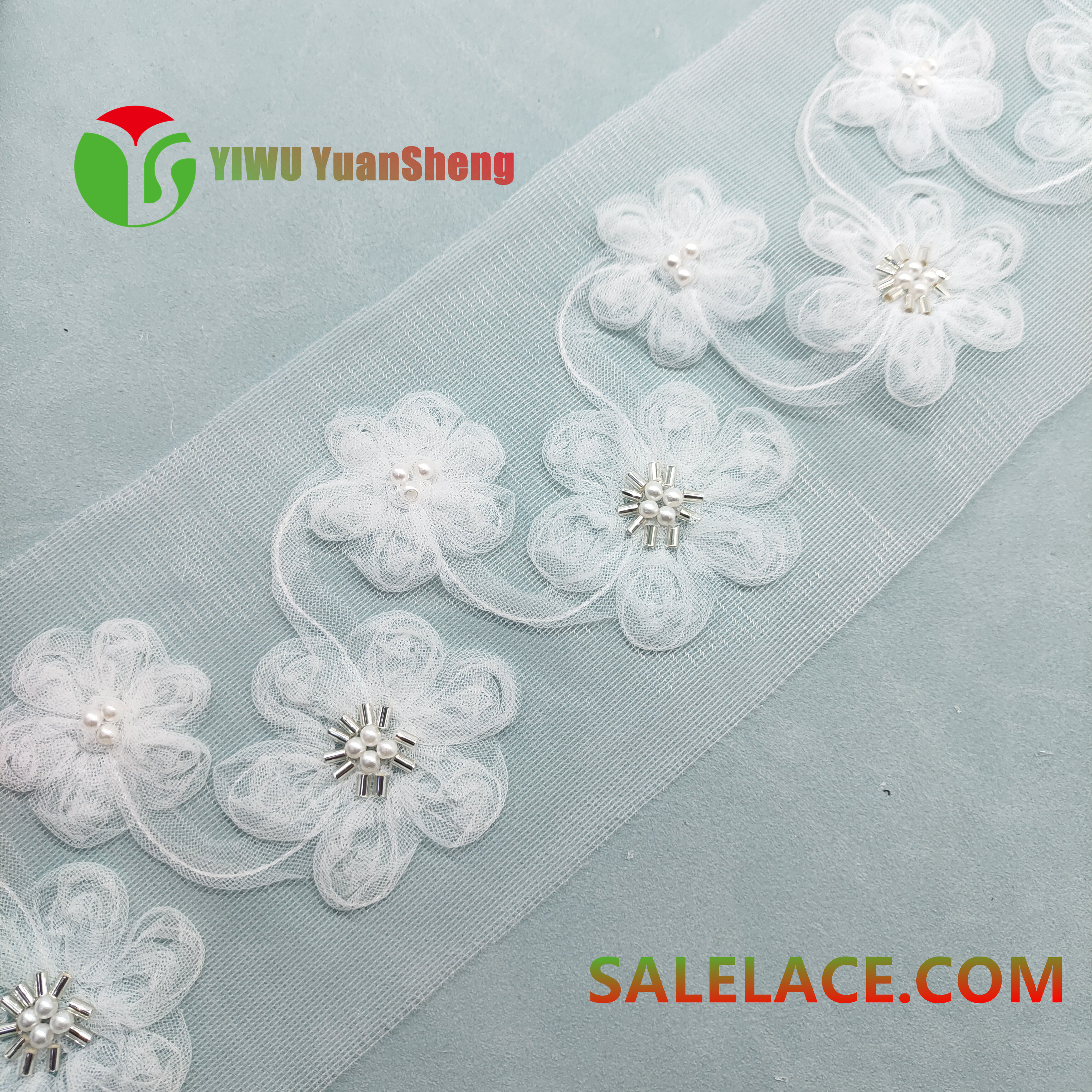Glass bead mesh lace YS4663#