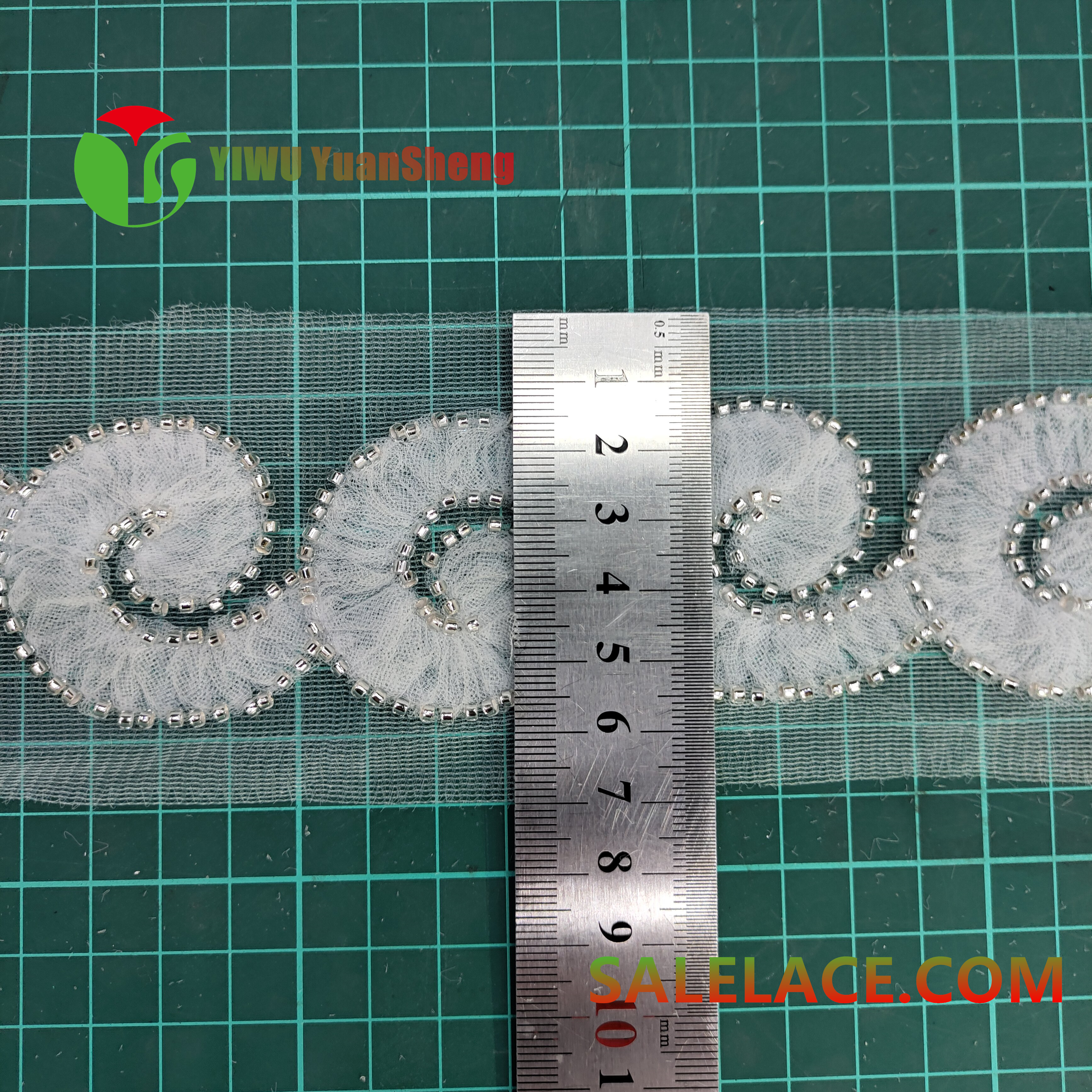 Glass bead mesh lace YS4665#