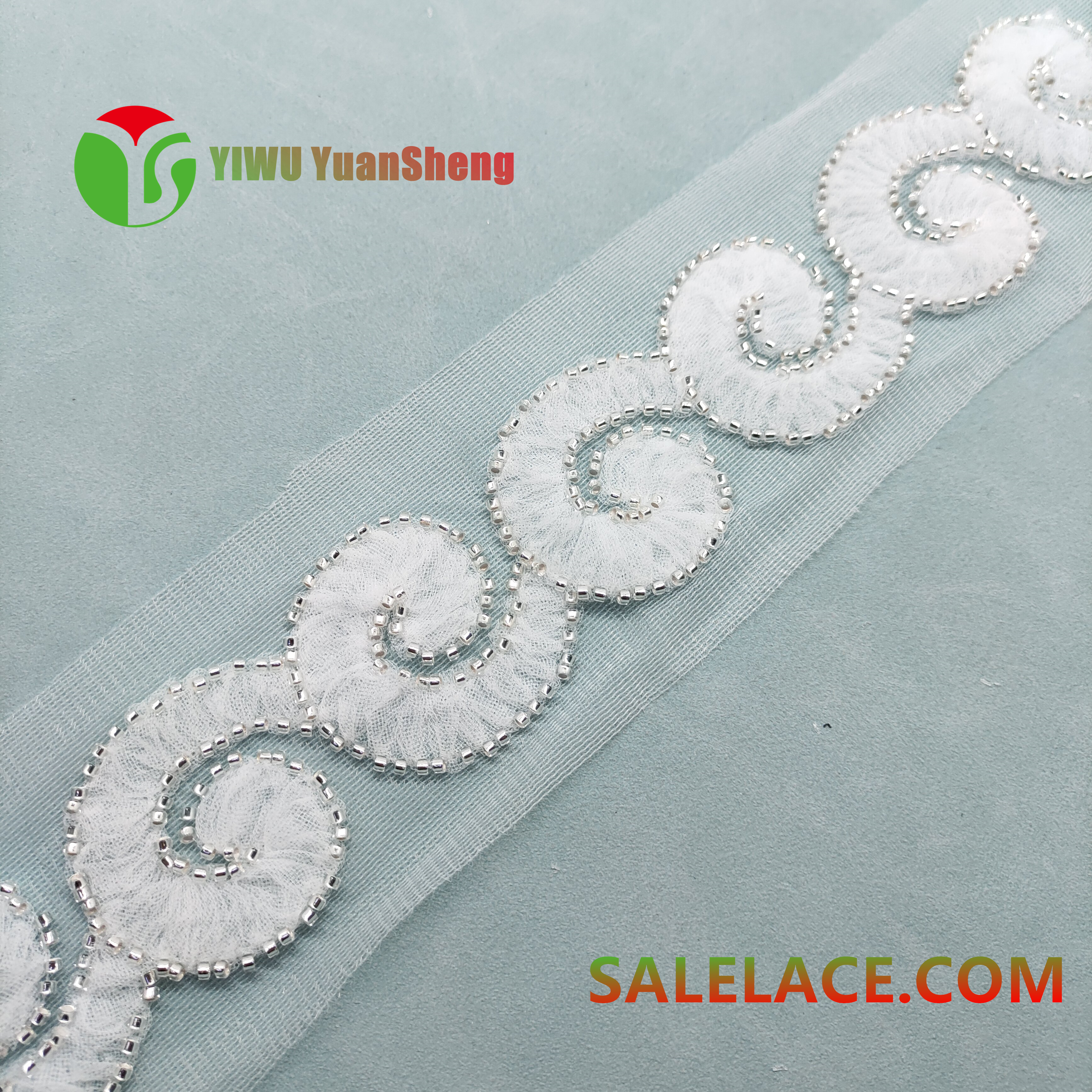 Glass bead mesh lace YS4665#