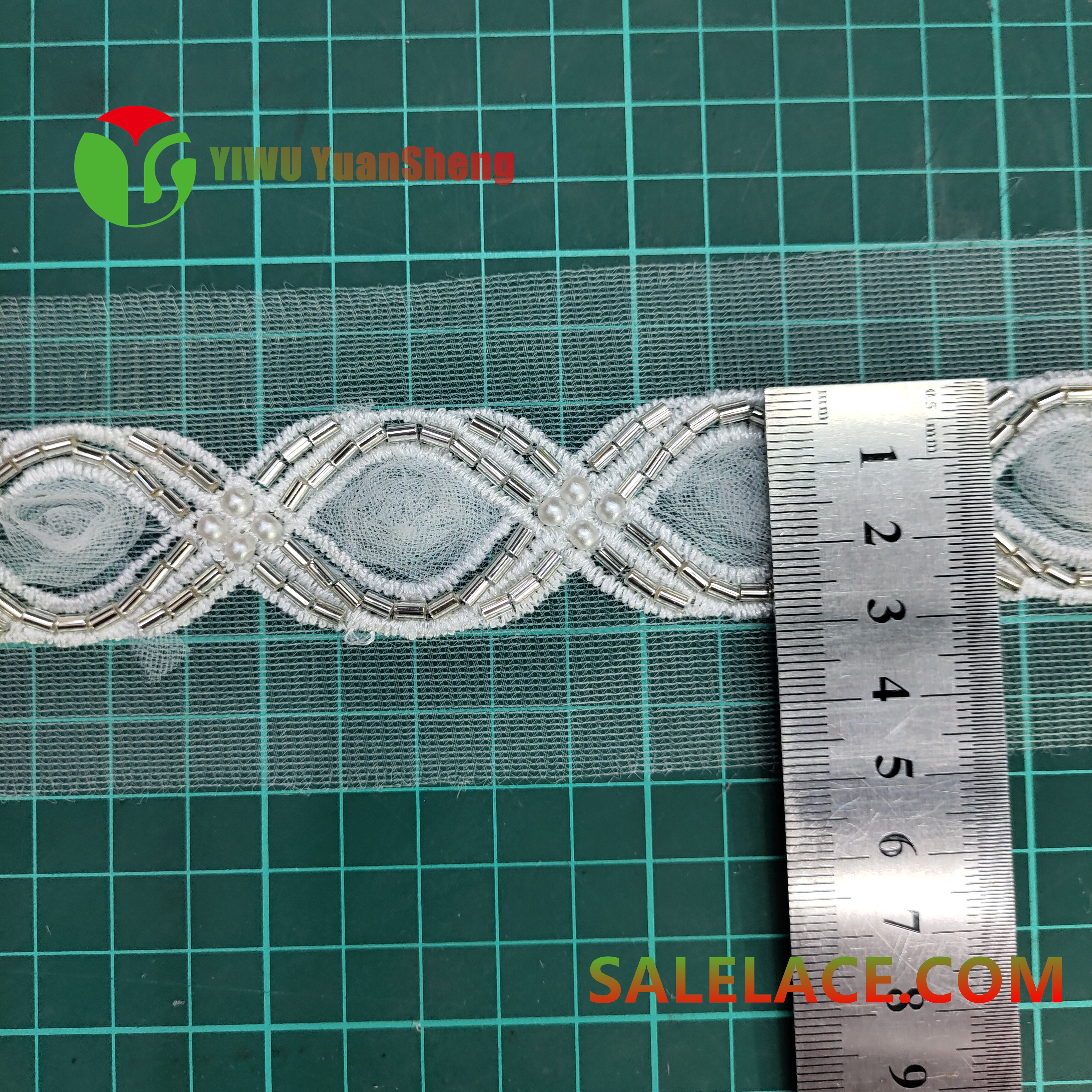 Glass bead mesh lace YS4667#