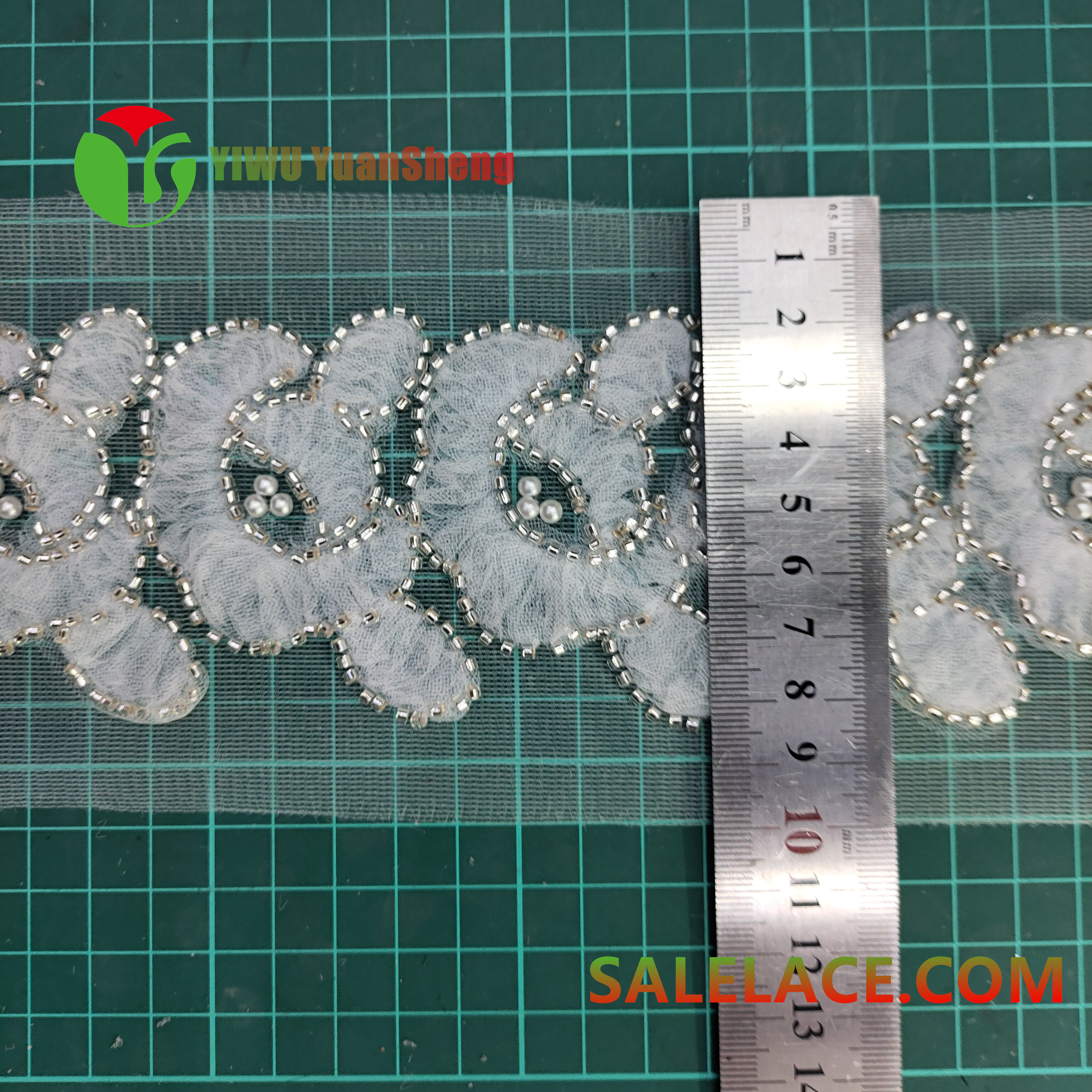 Glass bead mesh lace YS4677#