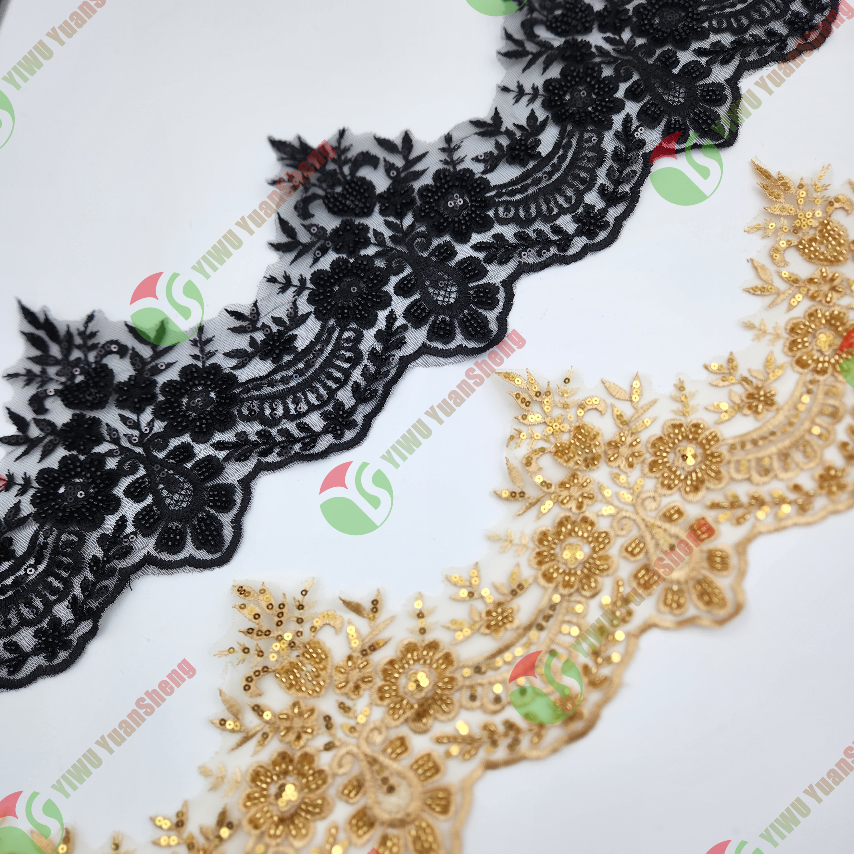 Glass bead mesh lace YS5103#