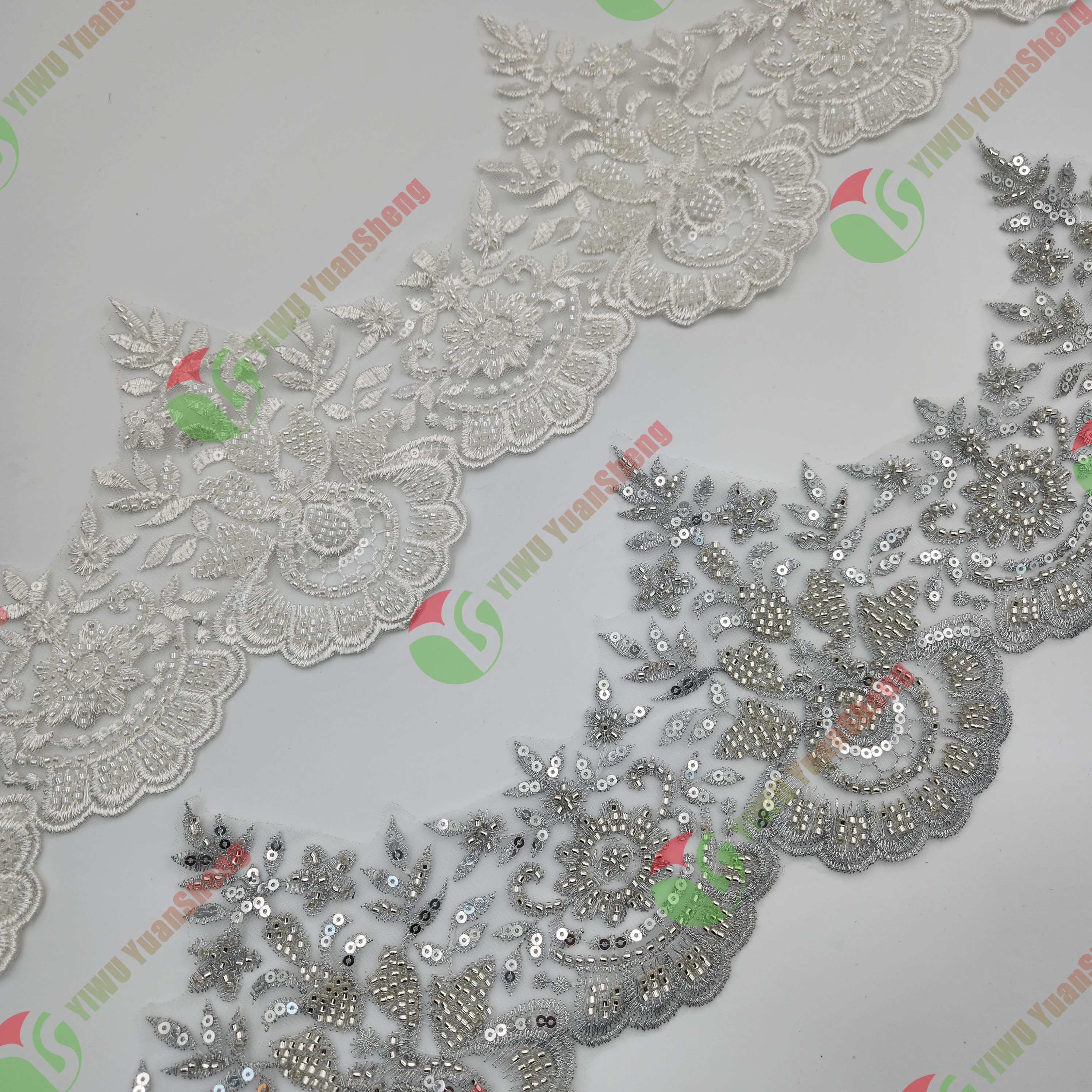 Glass bead mesh lace YS5106#