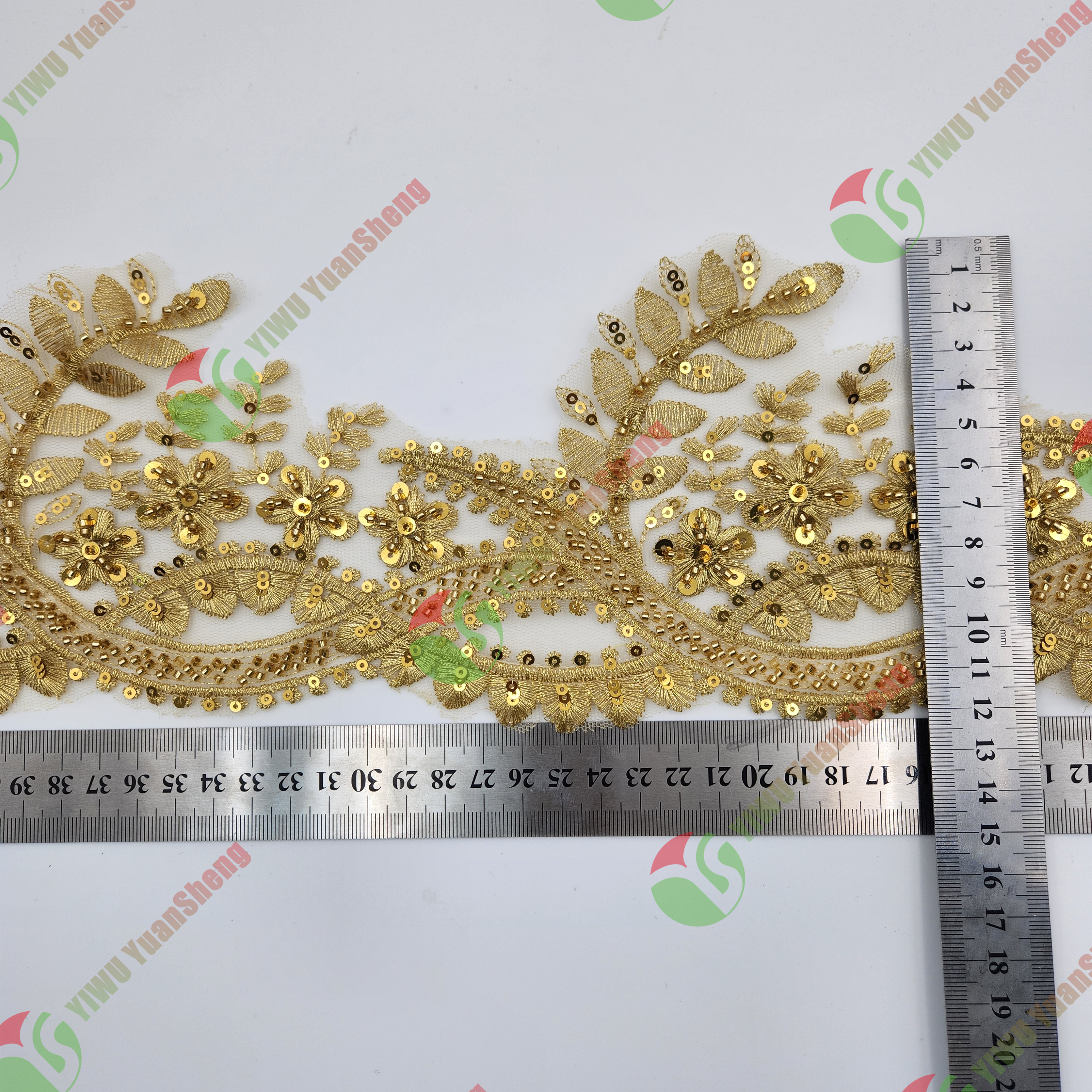 Glass bead mesh lace YS51010#