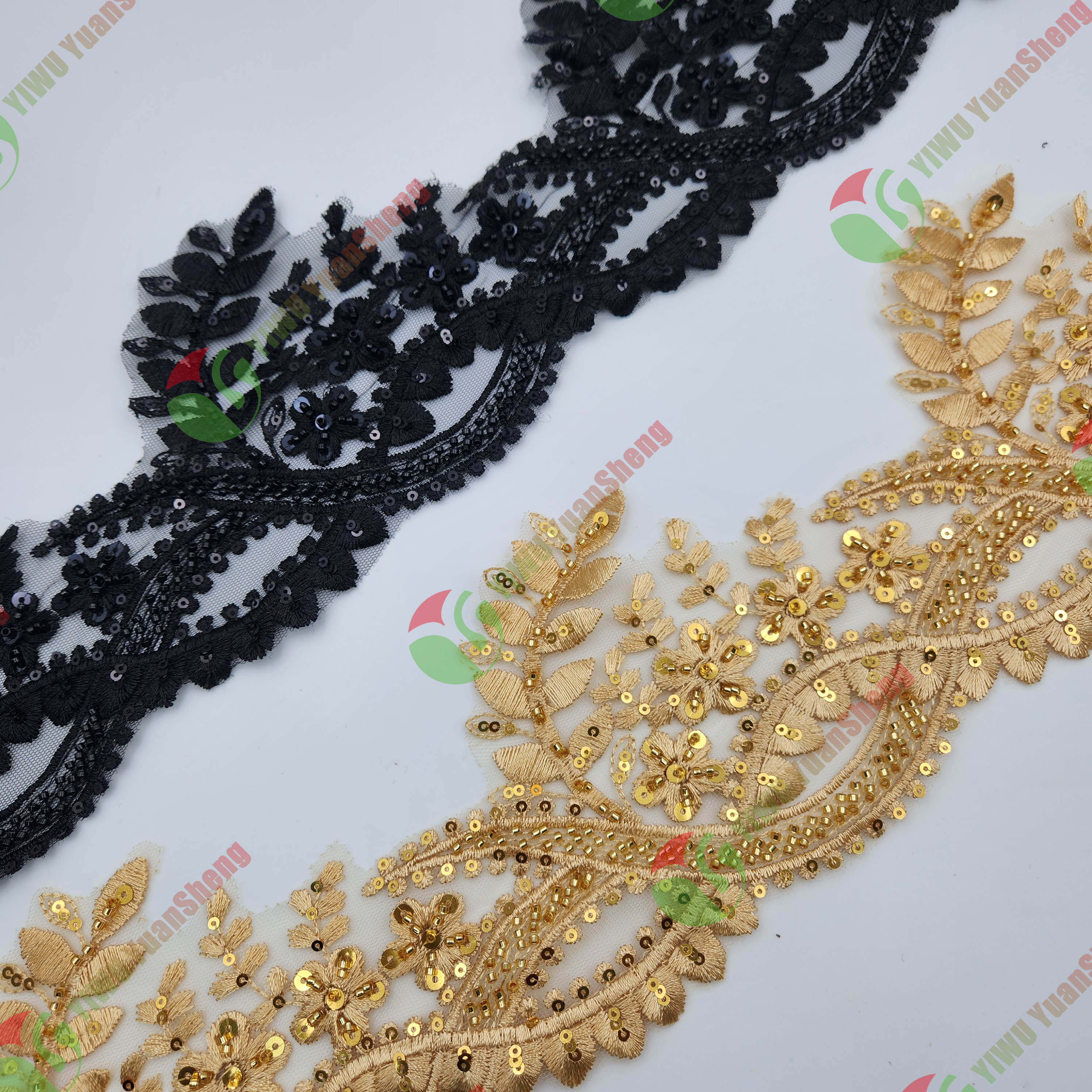 Glass bead mesh lace YS51010#