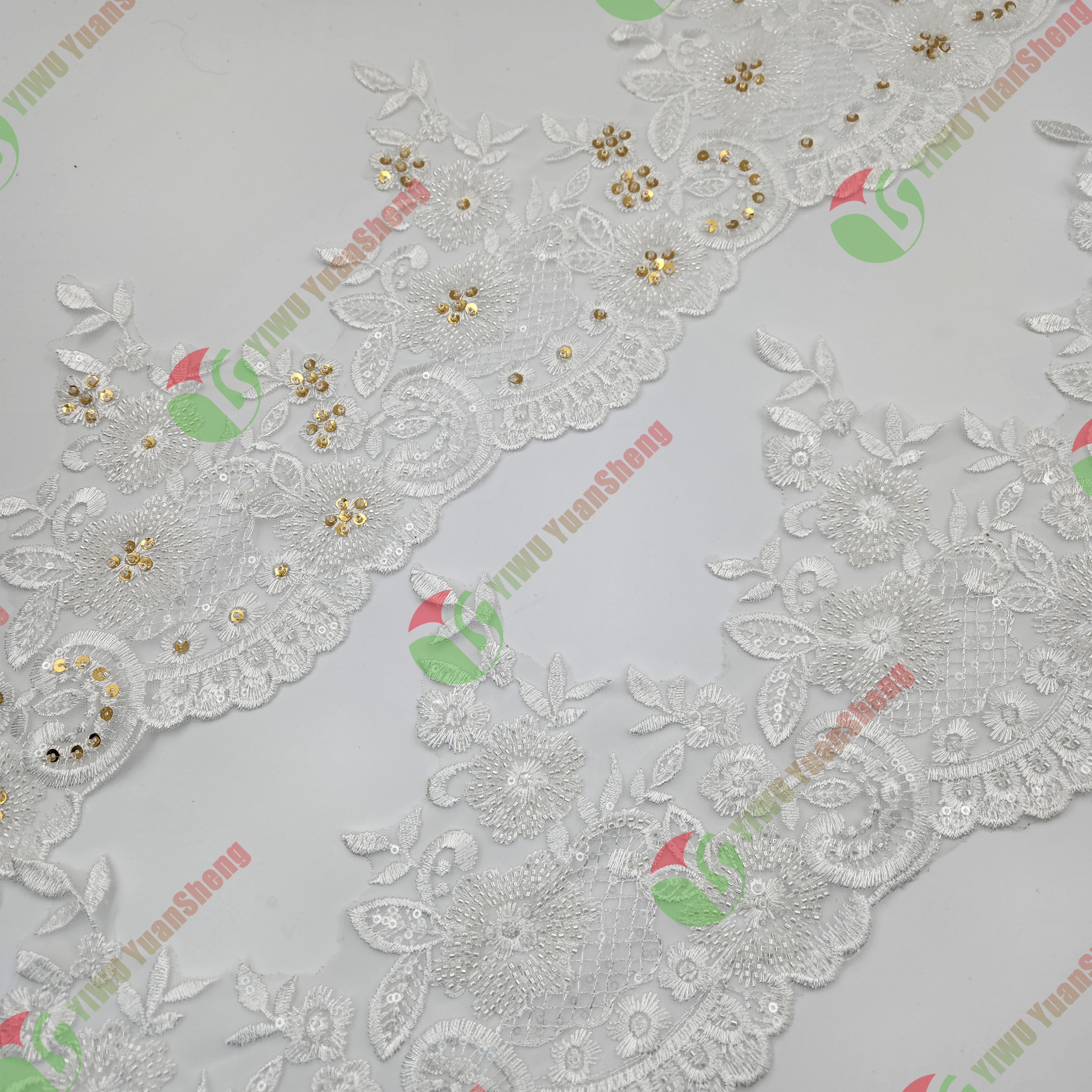 Glass bead mesh lace YS5114#