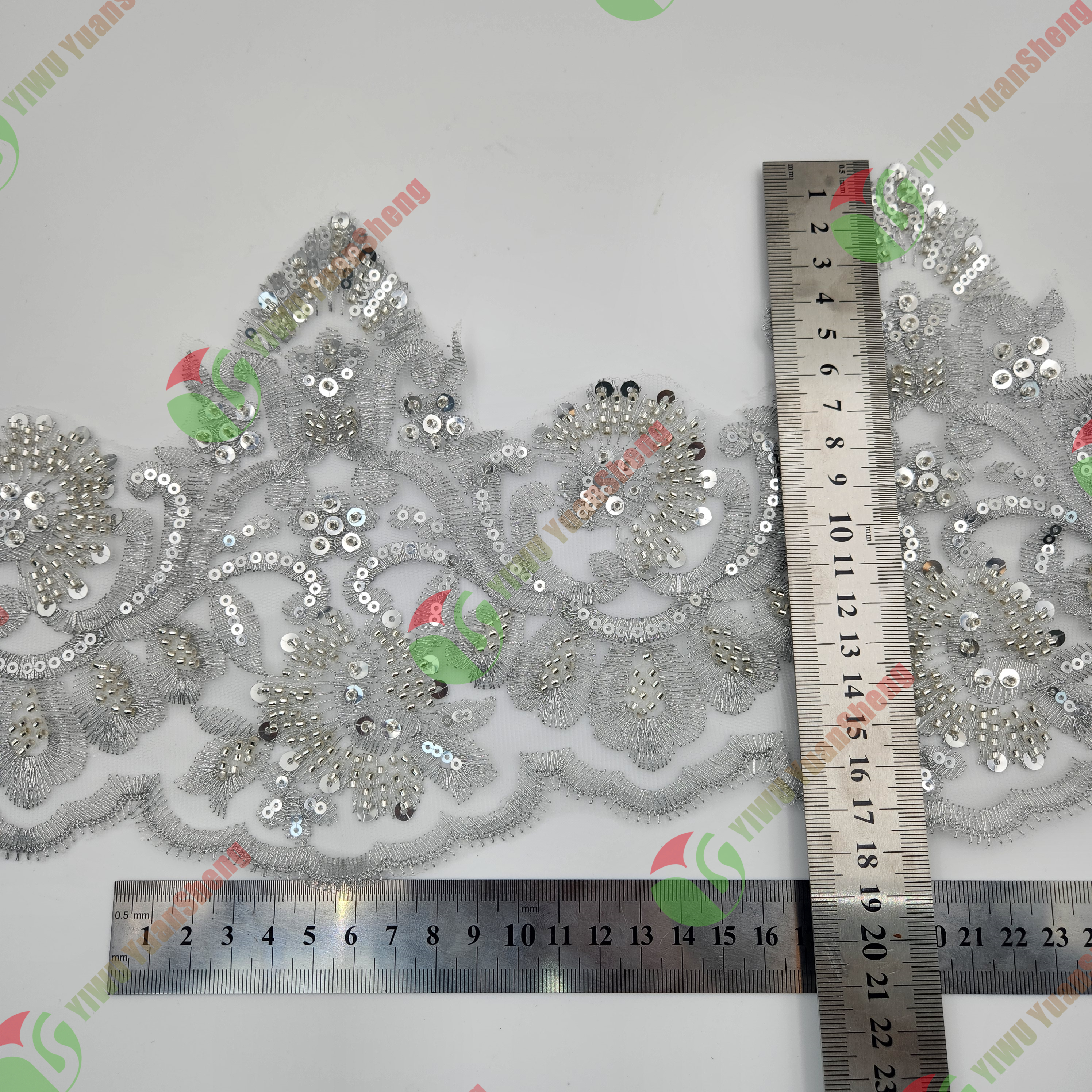 Glass bead mesh lace YS5121#