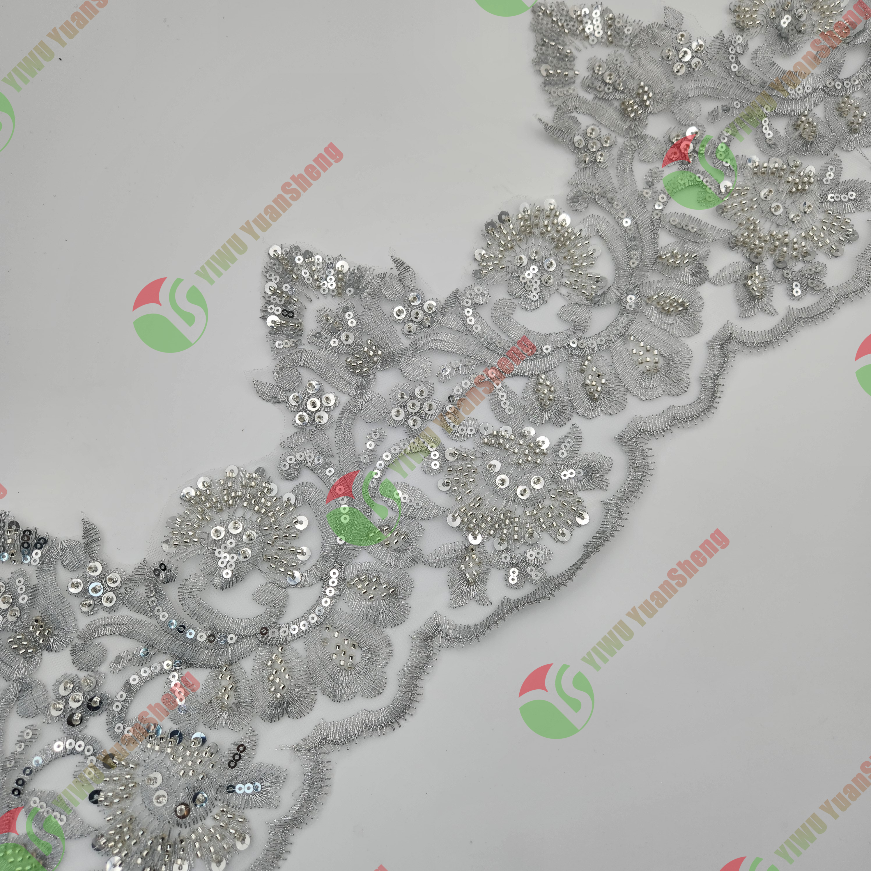 Glass bead mesh lace YS5121#