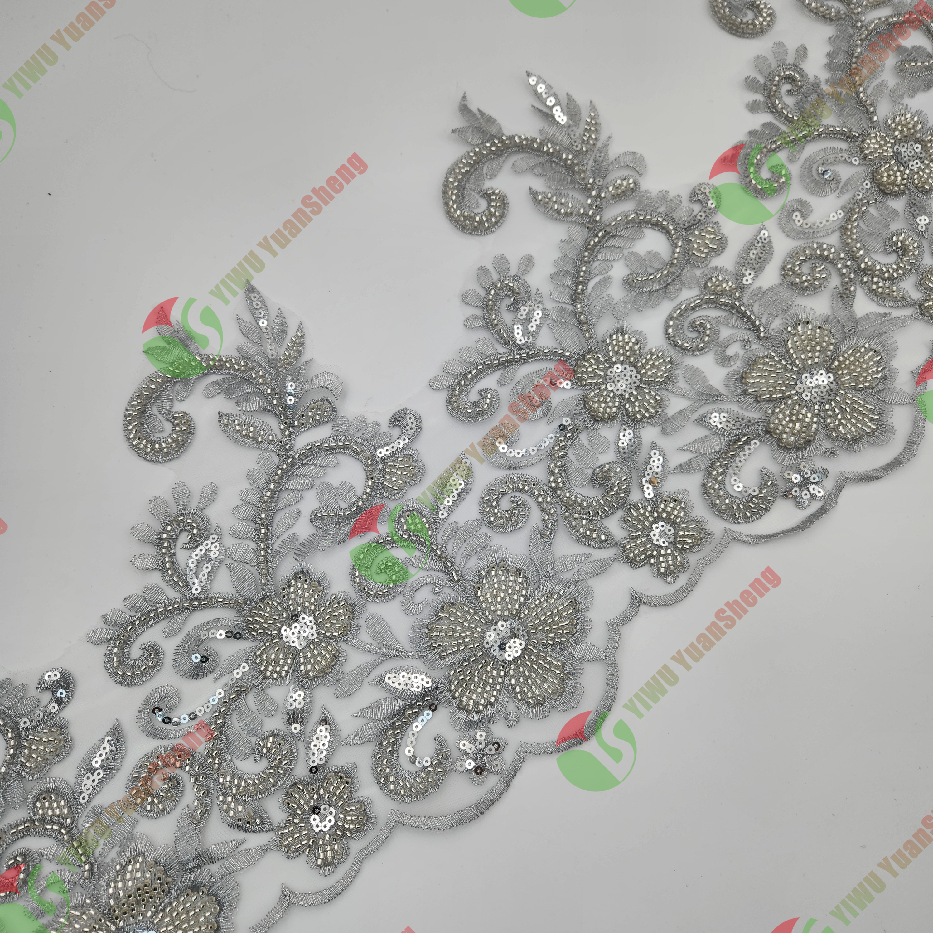 Glass bead mesh lace YS5126#