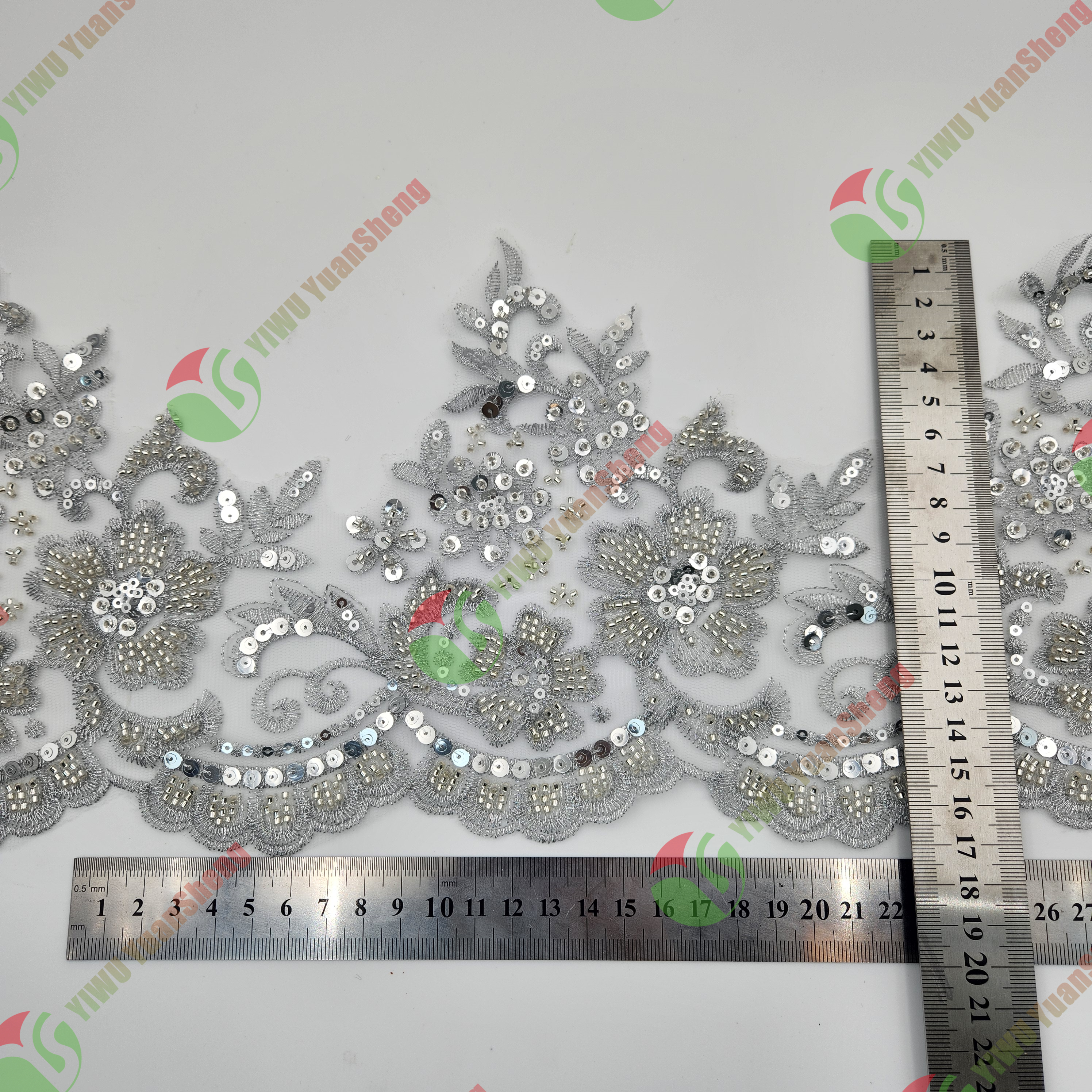 Glass bead mesh lace YS5130#