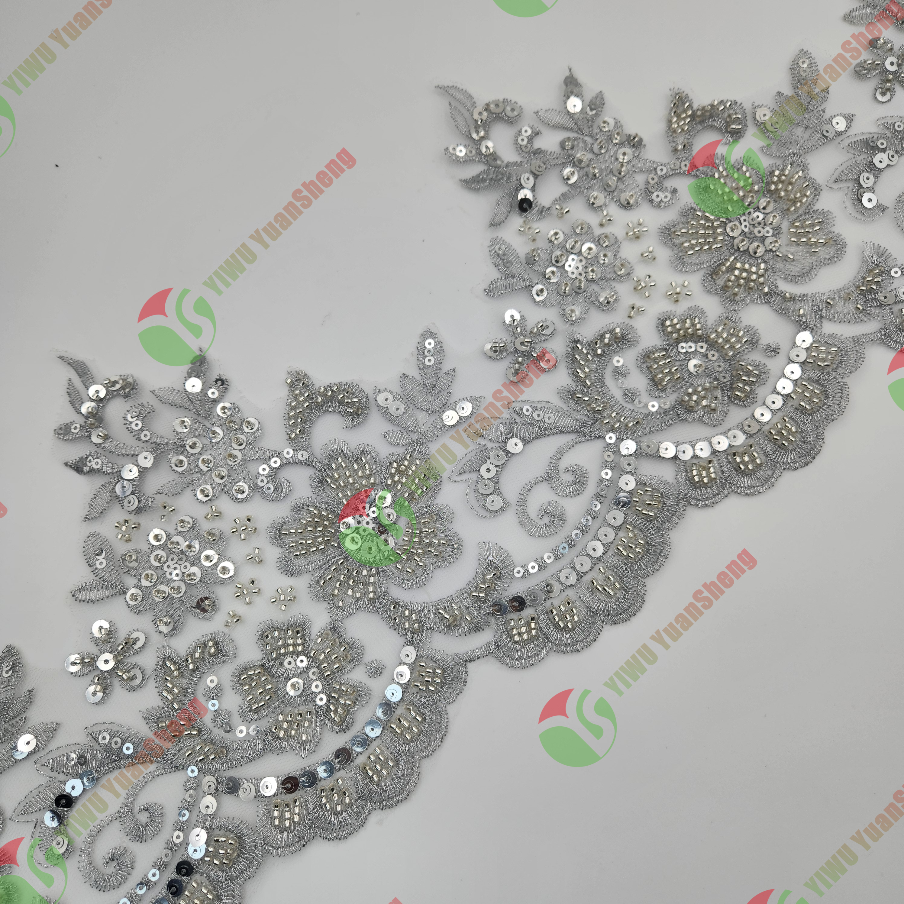 Glass bead mesh lace YS5130#