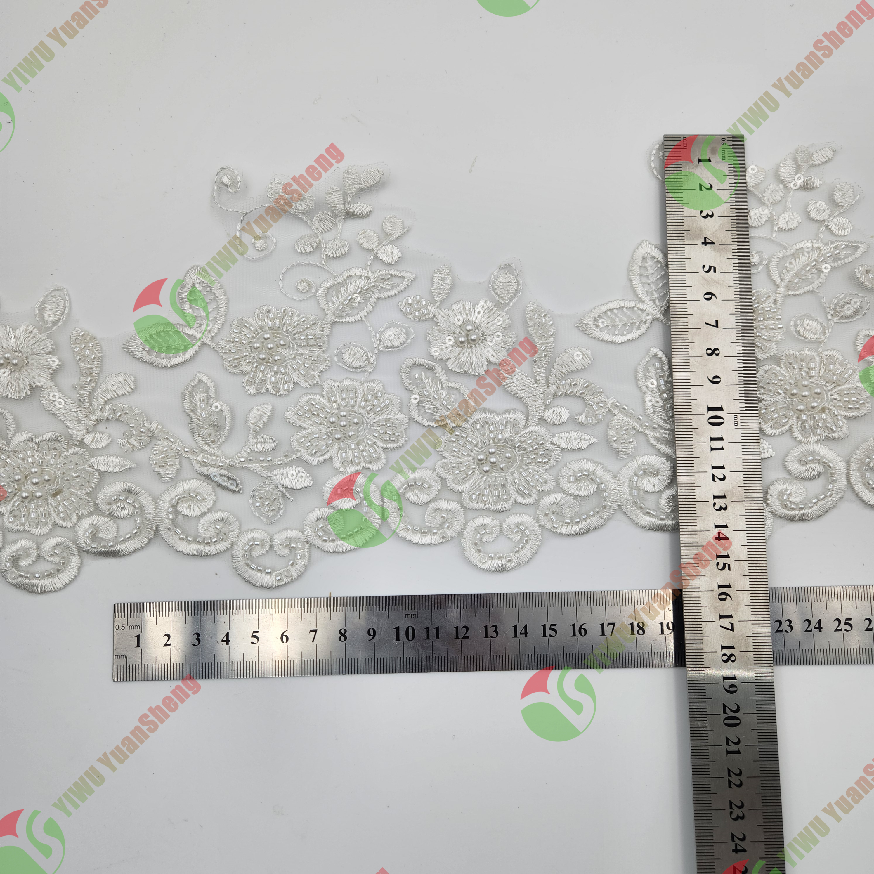 Glass bead mesh lace YS5013#