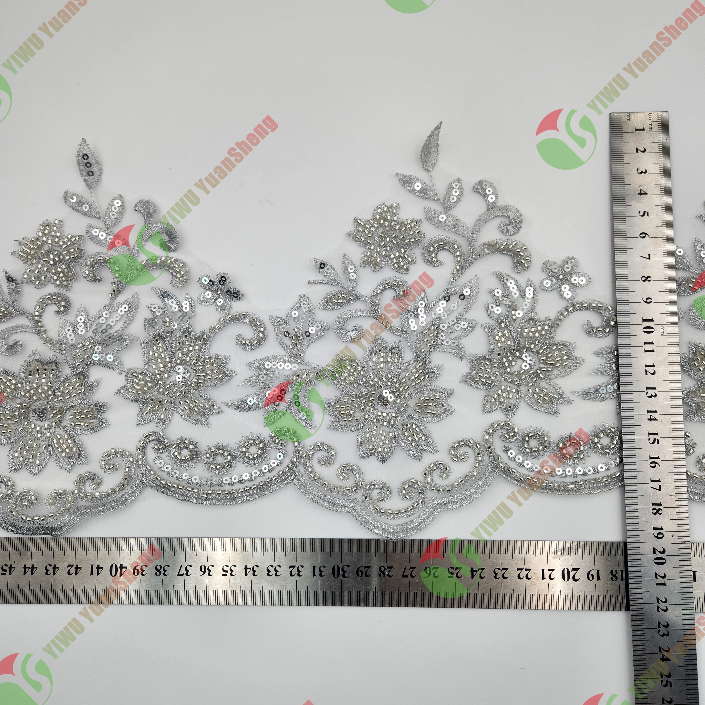 Glass bead mesh lace YS5133#