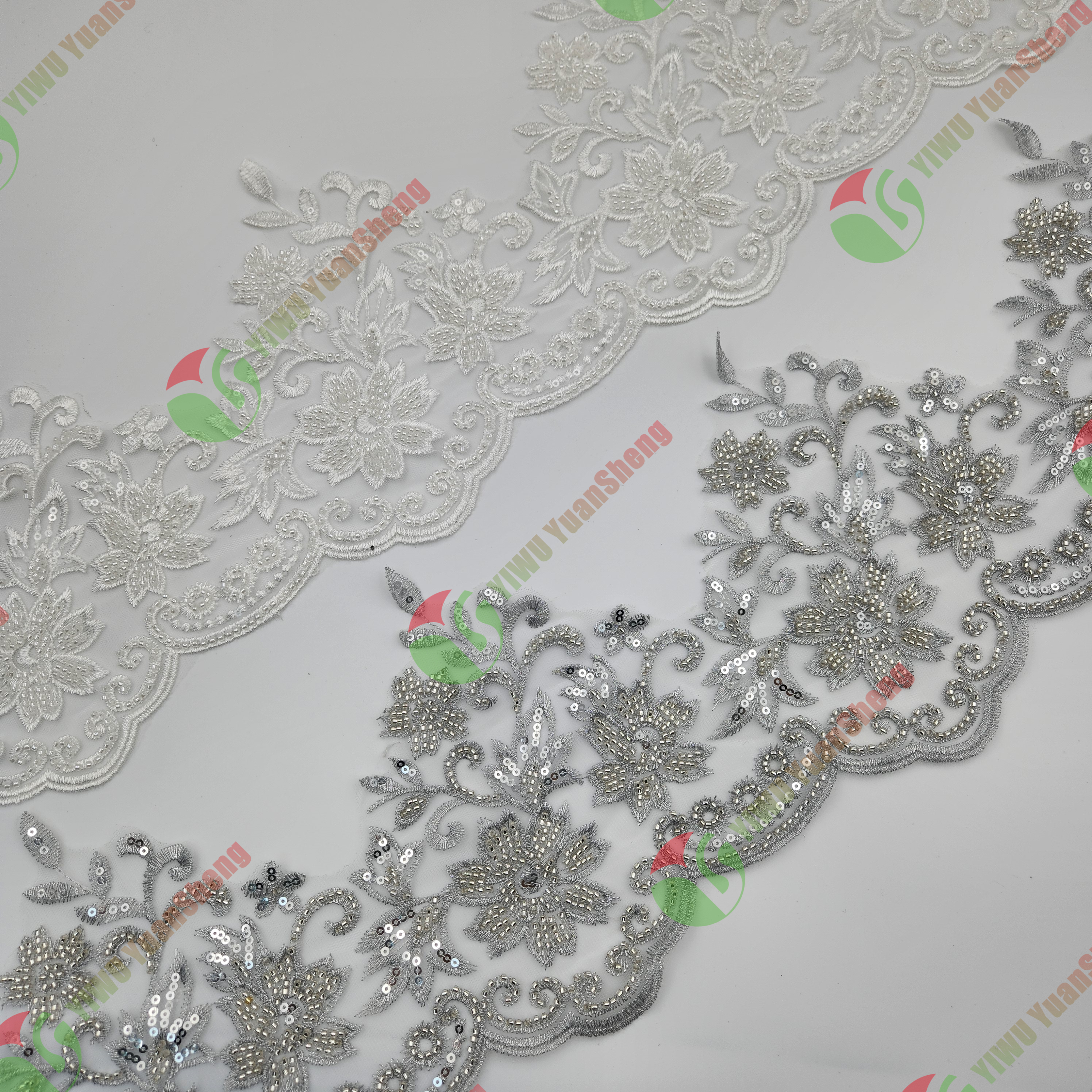 Glass bead mesh lace YS5133#