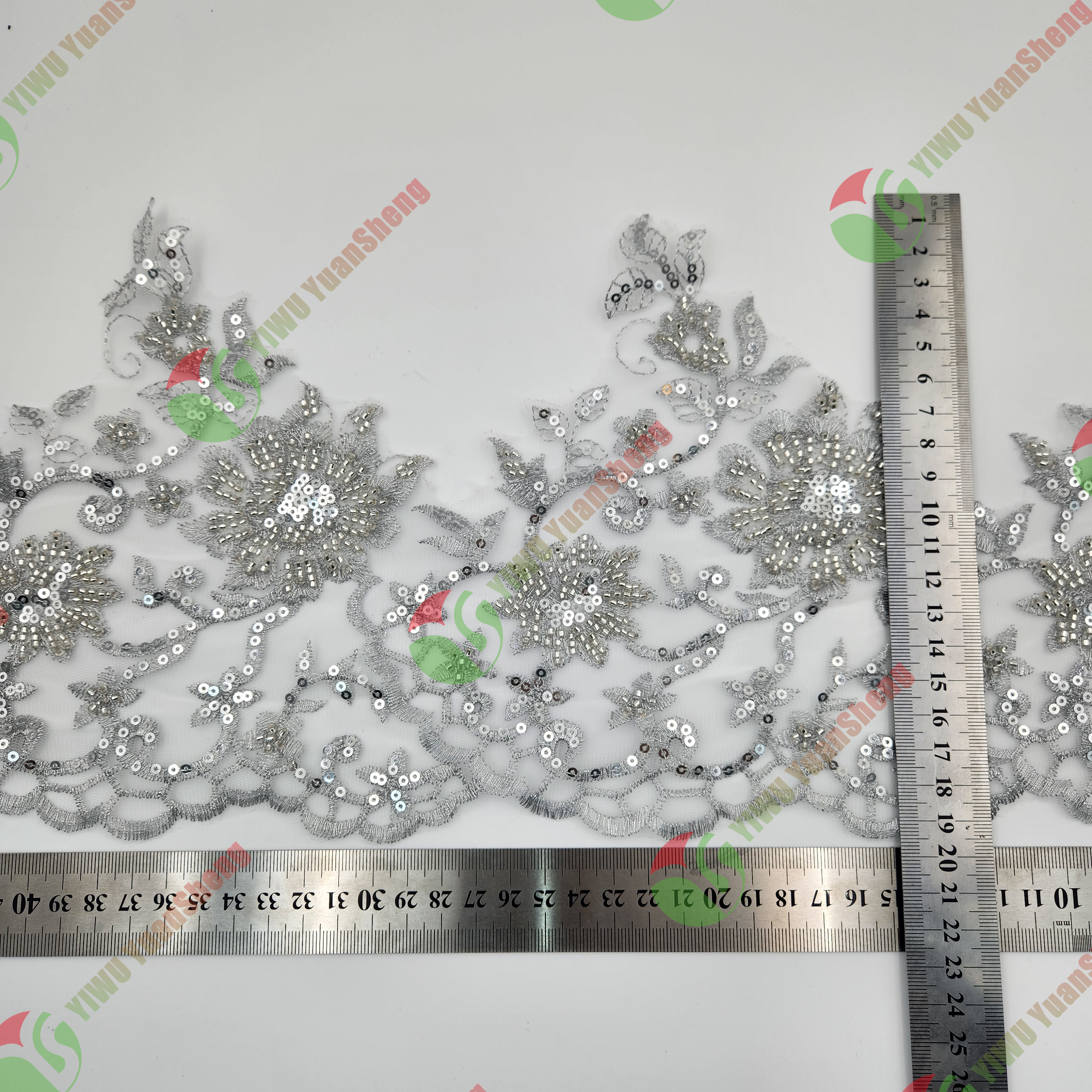 Glass bead mesh lace YS5136#