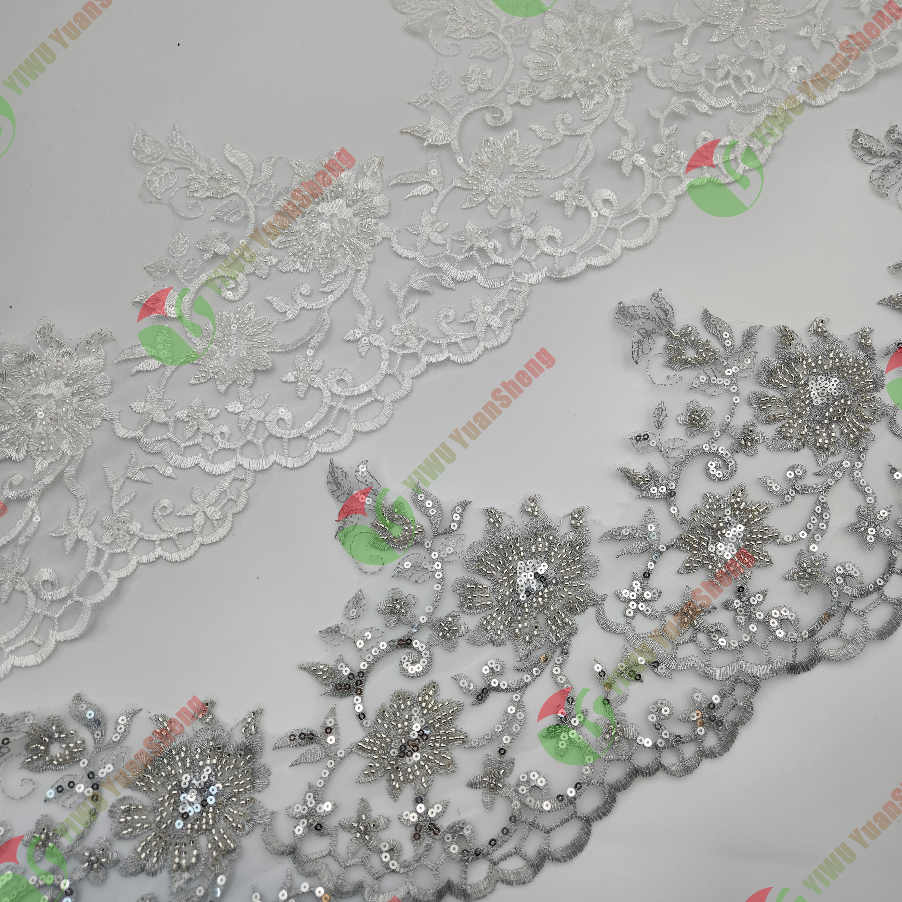 Glass bead mesh lace YS5136#