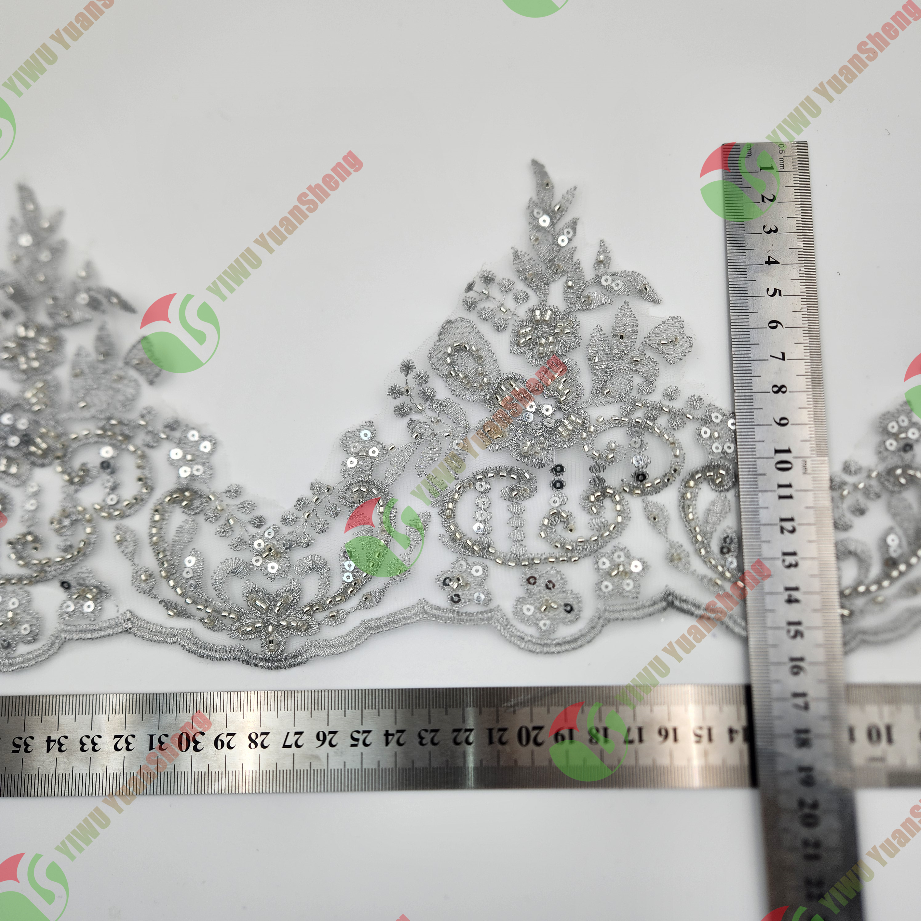 Glass bead mesh lace YS5139#