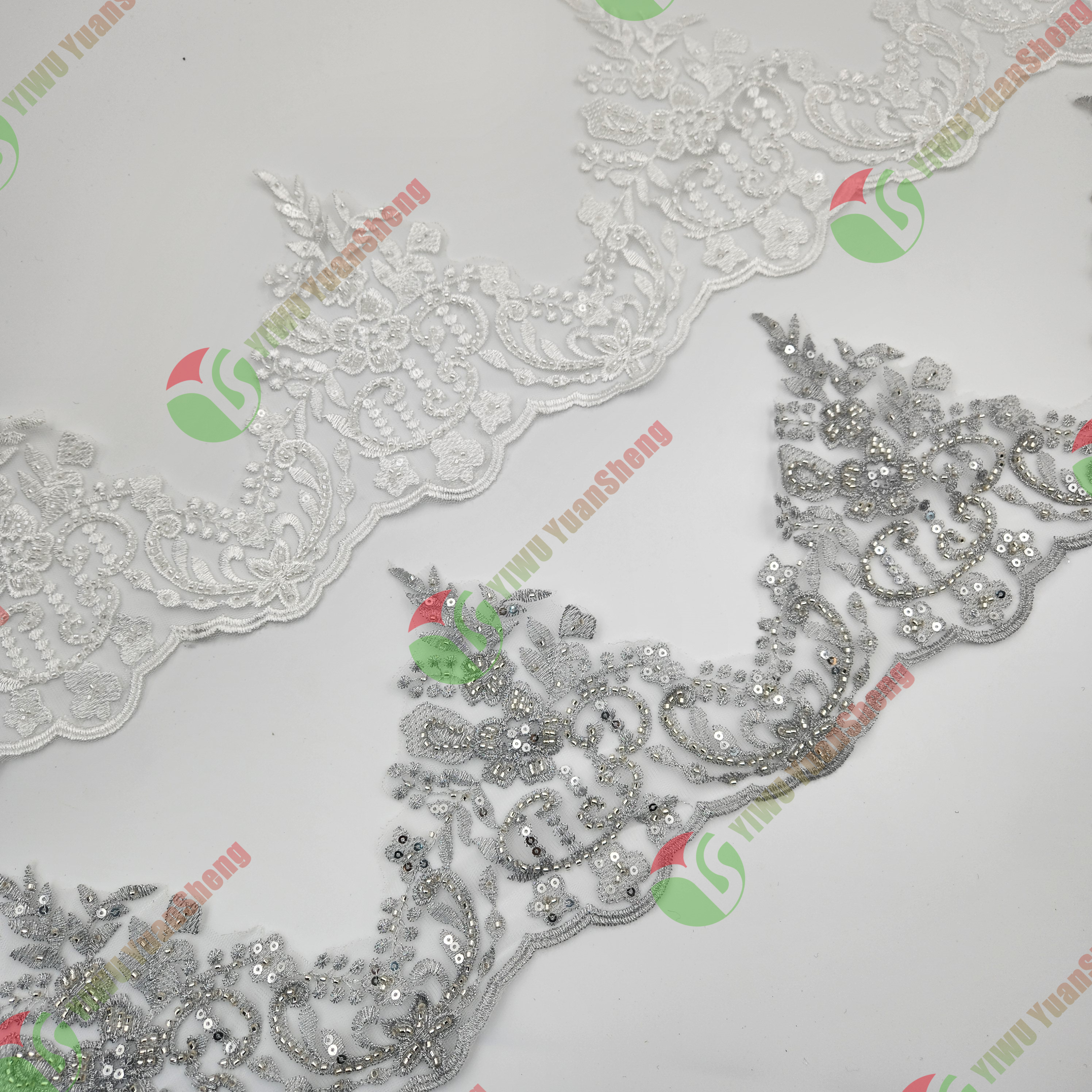 Glass bead mesh lace YS5139#