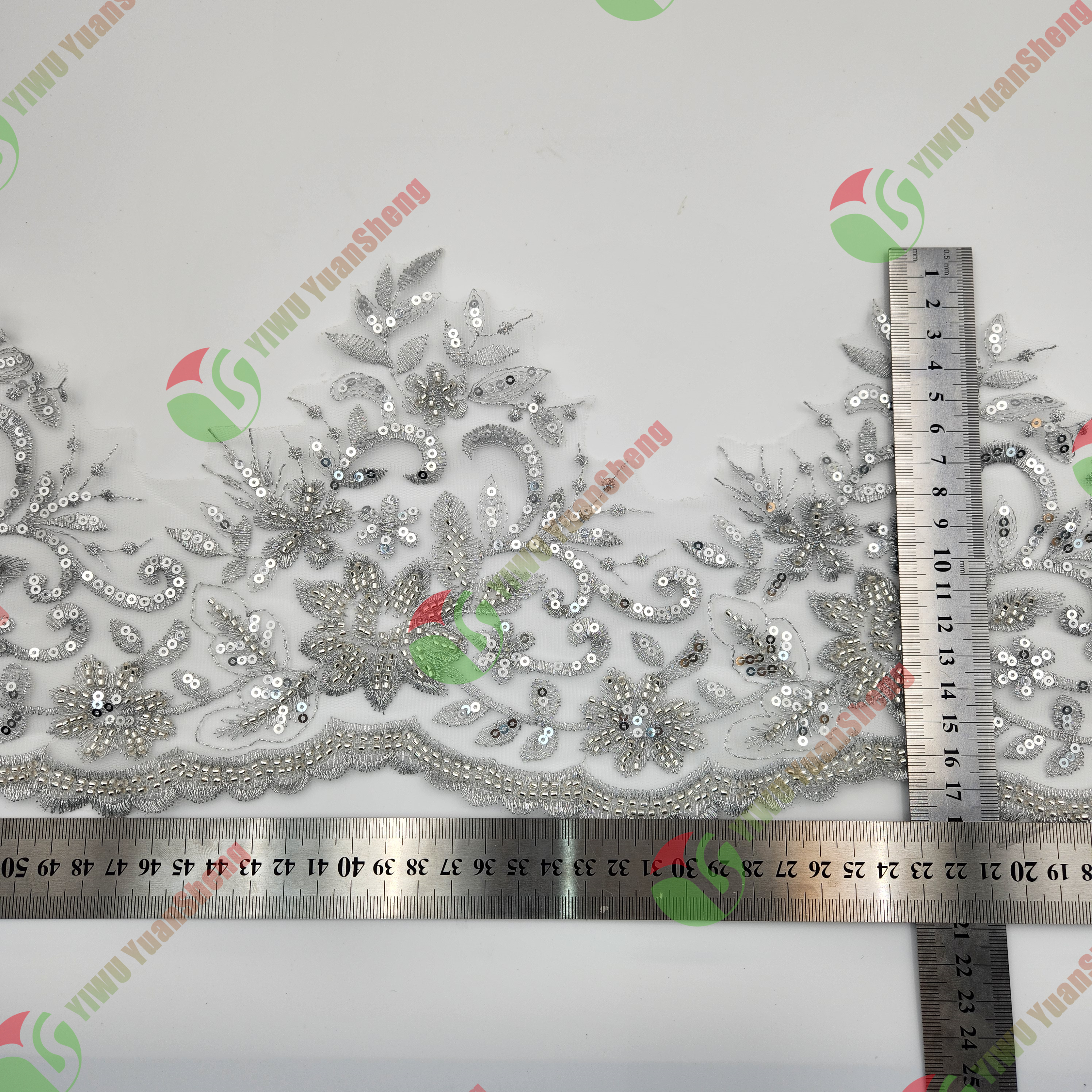 Glass bead mesh lace YS5142#