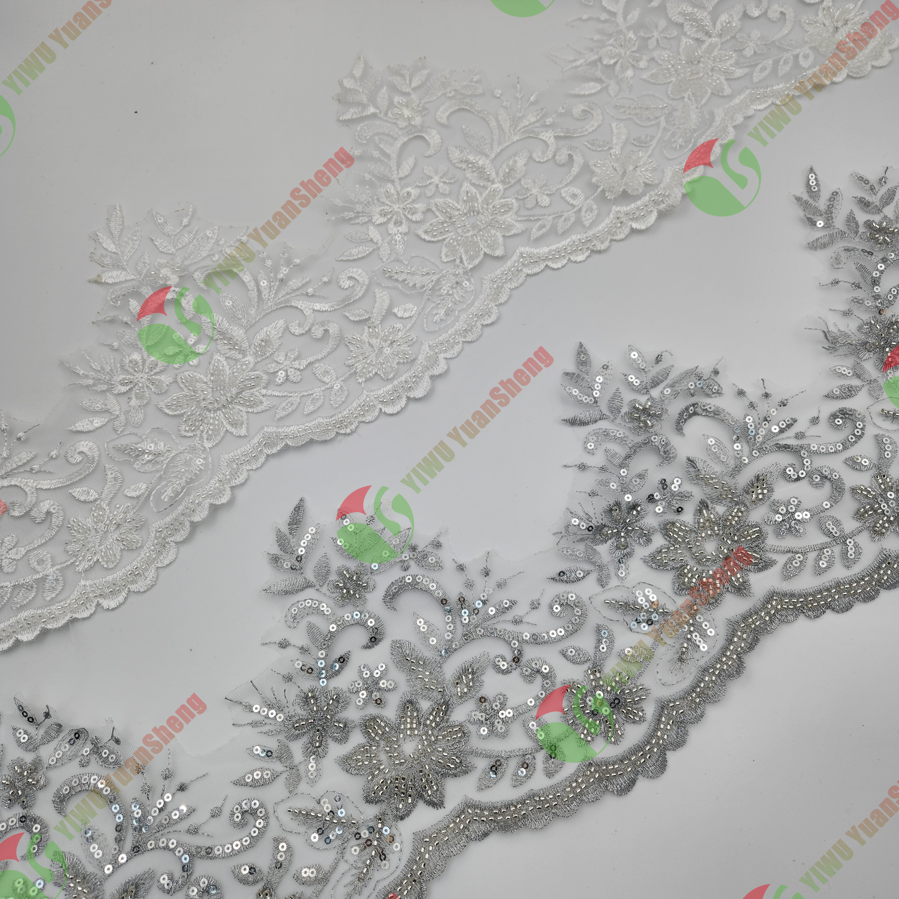 Glass bead mesh lace YS5142#