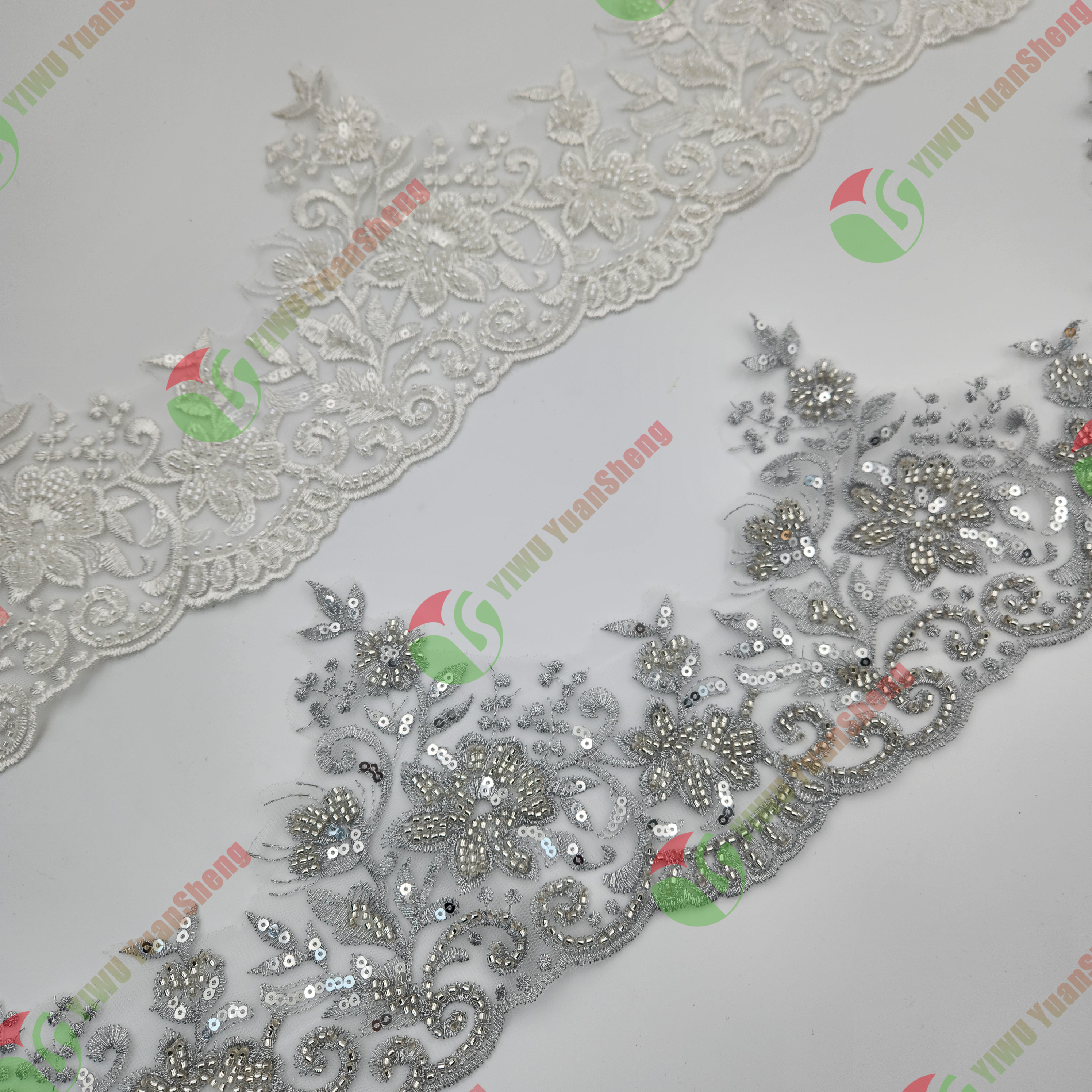 Glass bead mesh lace YS5145#