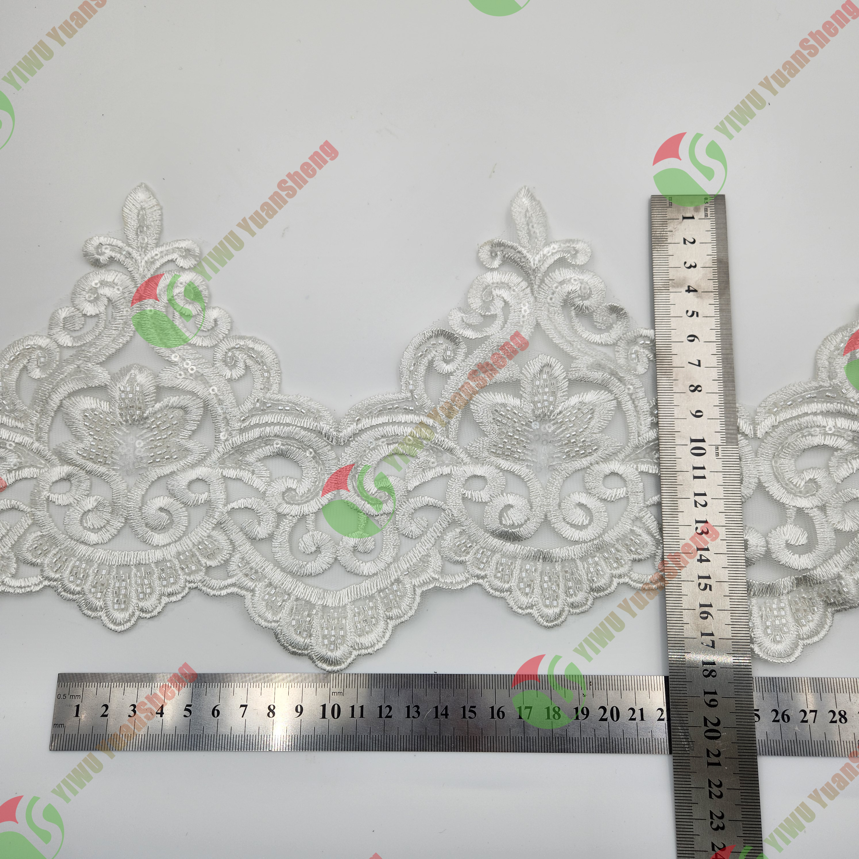 Glass bead mesh lace YS5148#